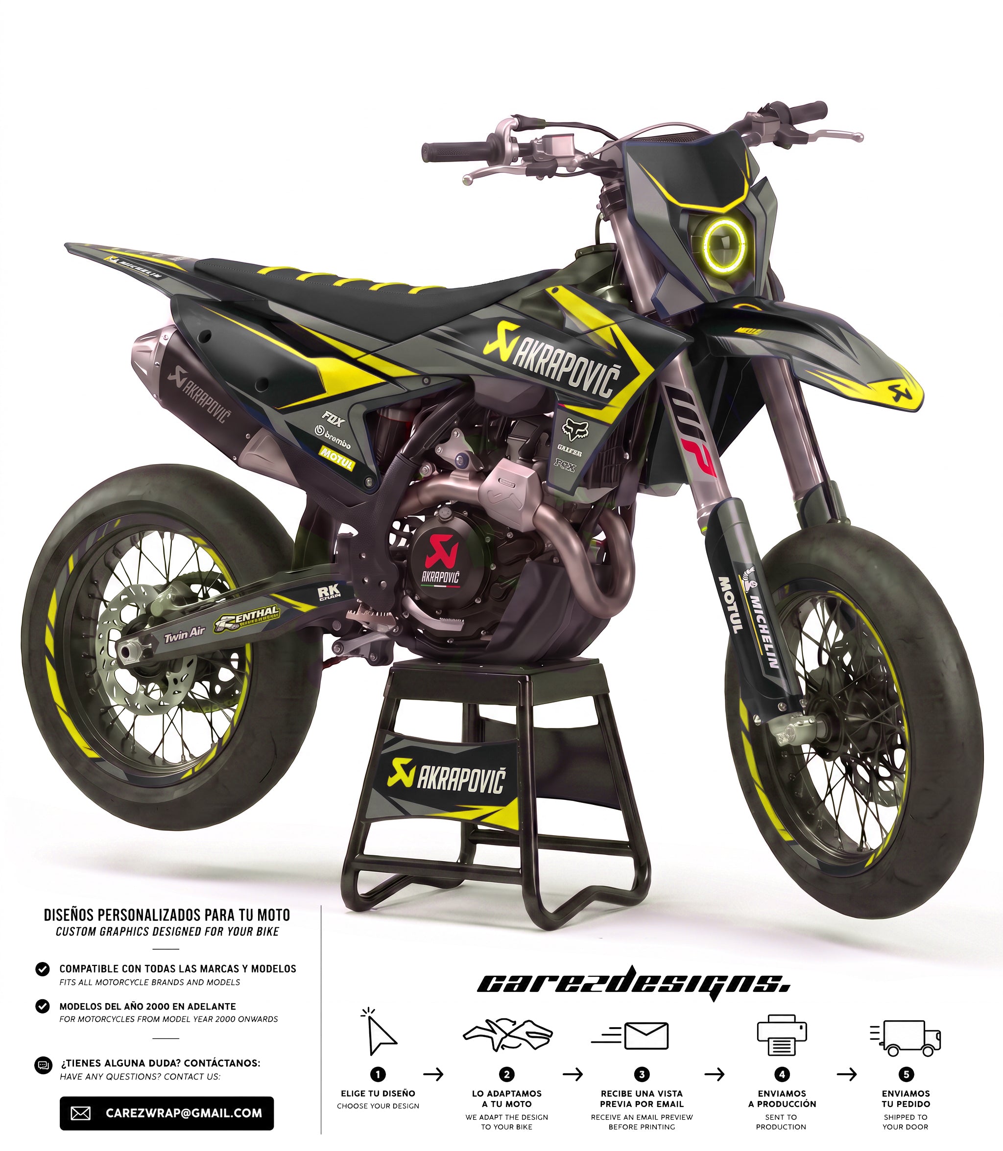 AKRA YELLOW - GRAPHICS KIT