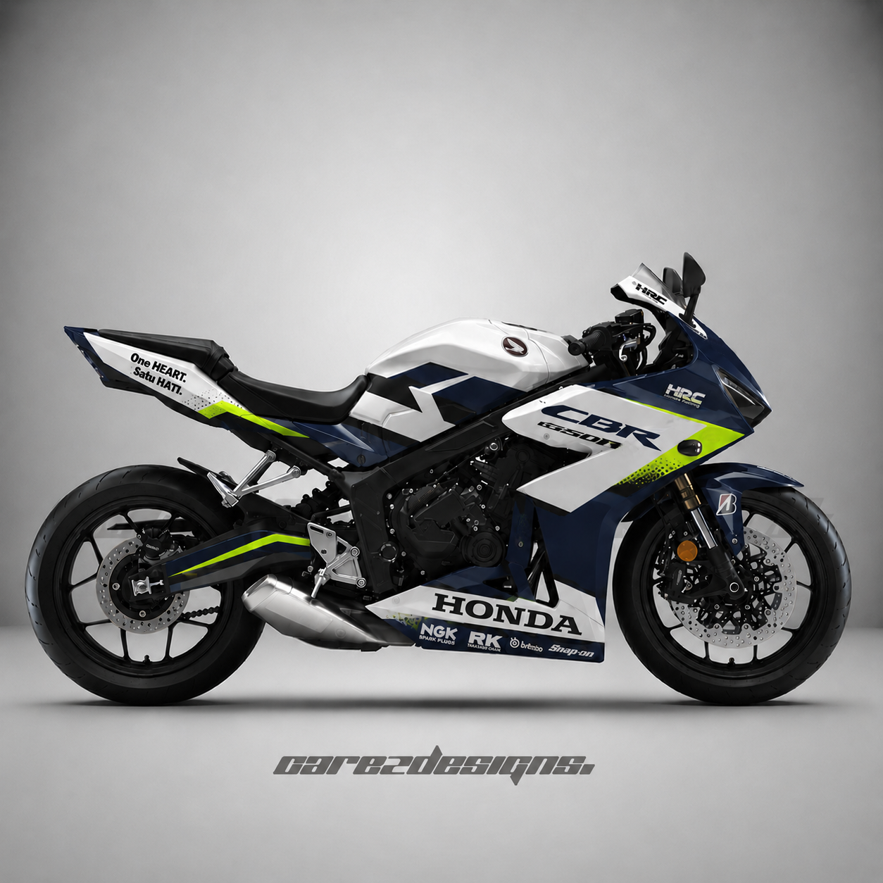 Adhesivos Moto Honda Cbr 650r (All Years)- Redline Blue
