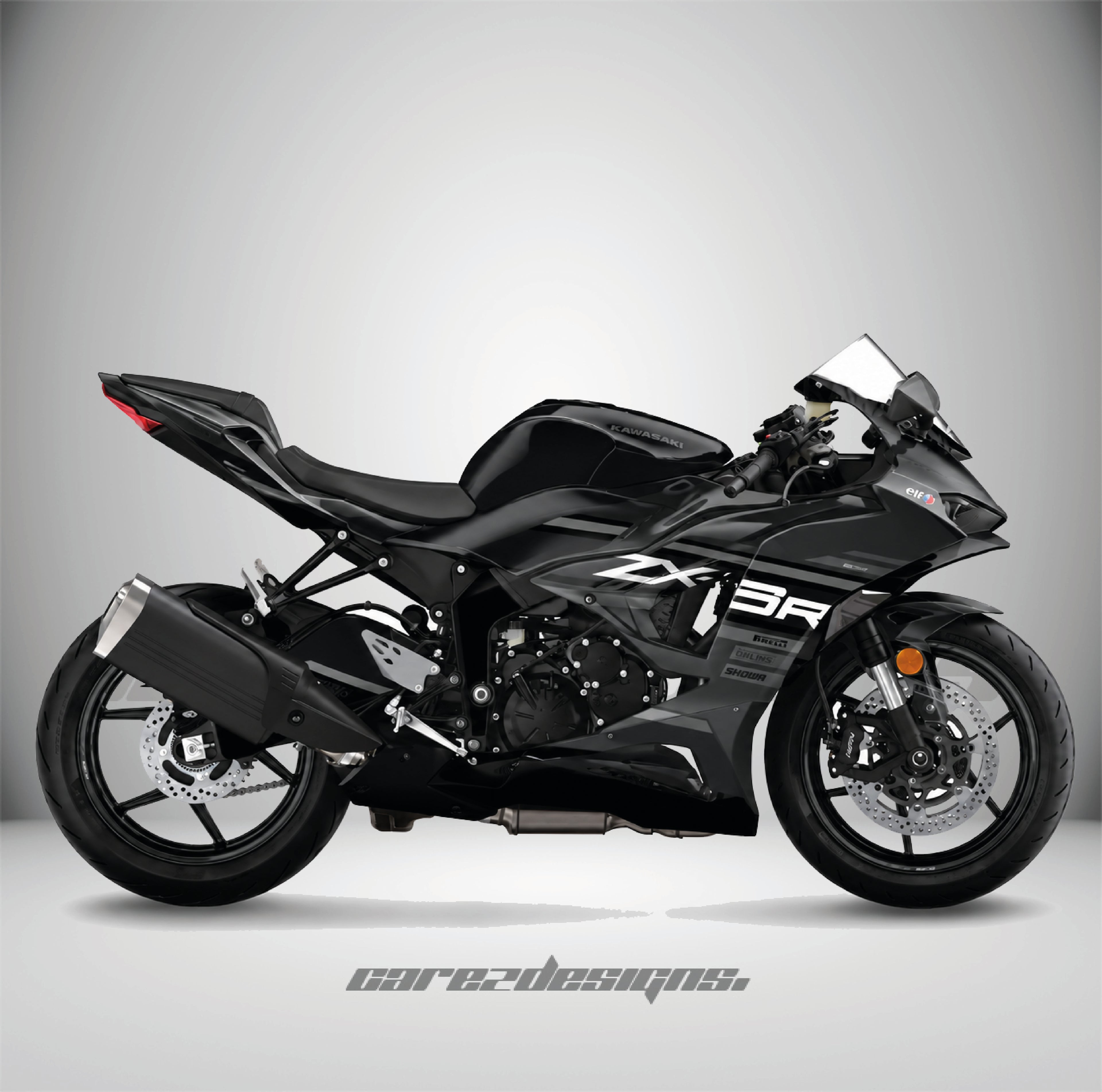 Adhesivos Moto Kawasaki ZX6R (All Years) - Shadow Black