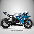 Adhesivos Moto Kawasaki ZX6R (All Years) - Shadow Blue Aniversary