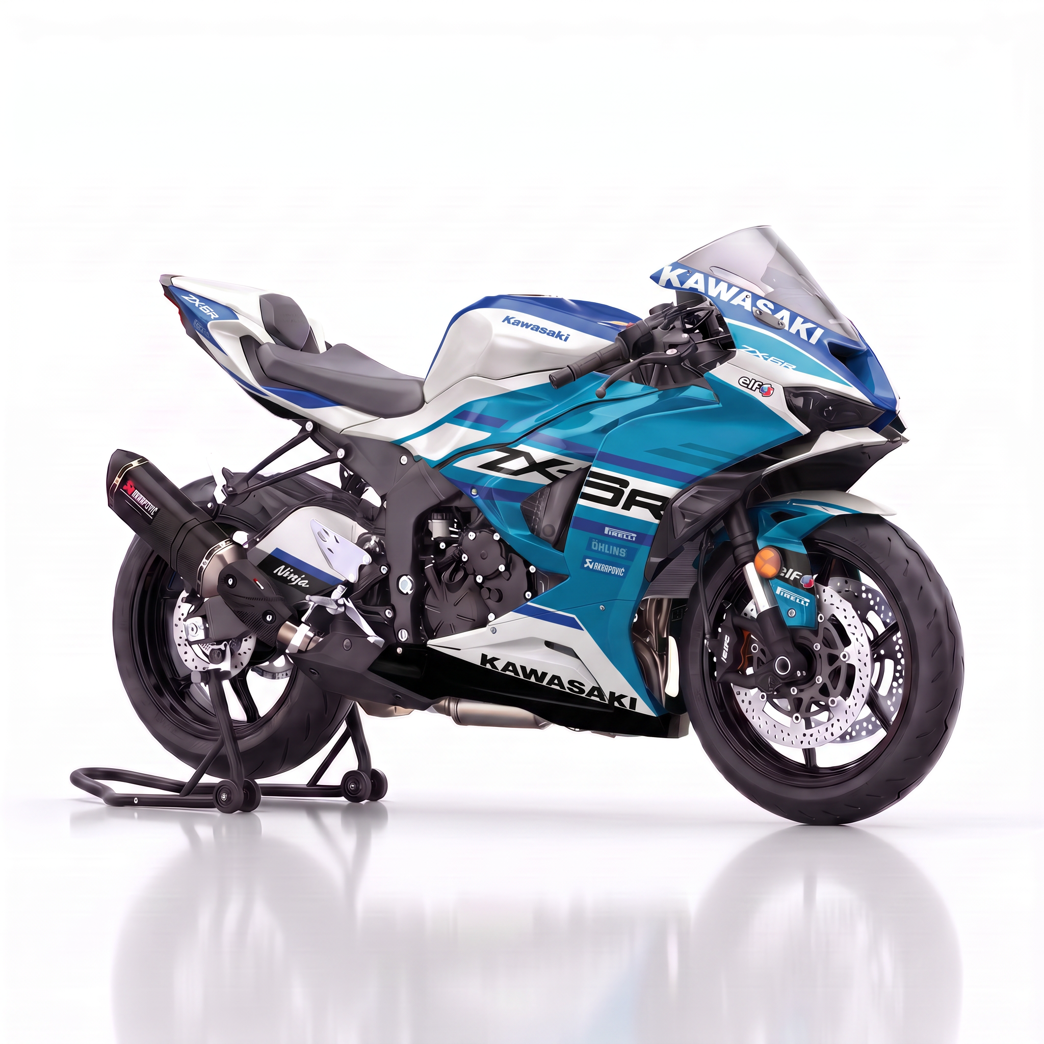 Adhesivos Moto Kawasaki ZX6R (All Years) - Shadow Blue Aniversary