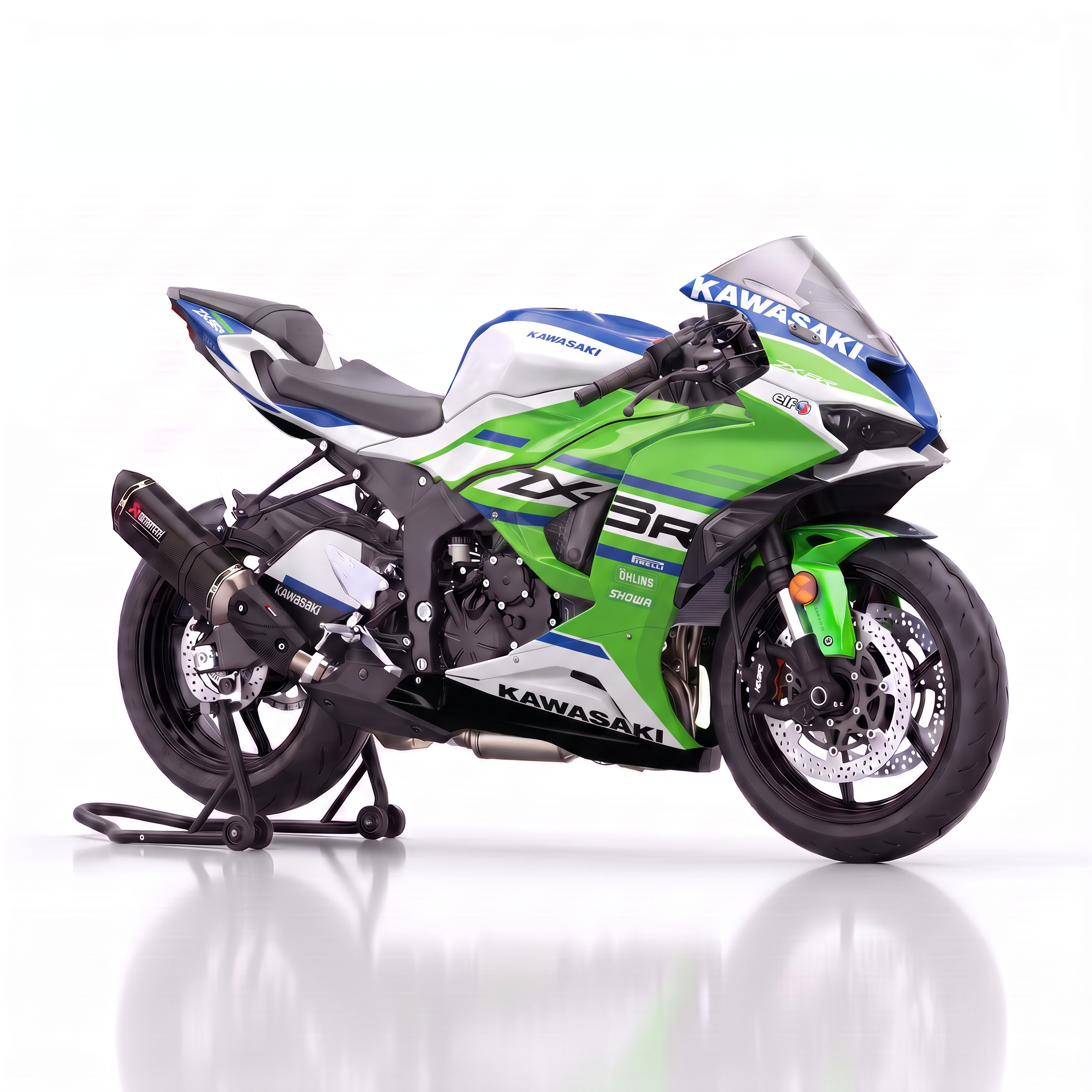 Adhesivos Moto Kawasaki ZX6R (All Years) - Shadow Green Aniversary