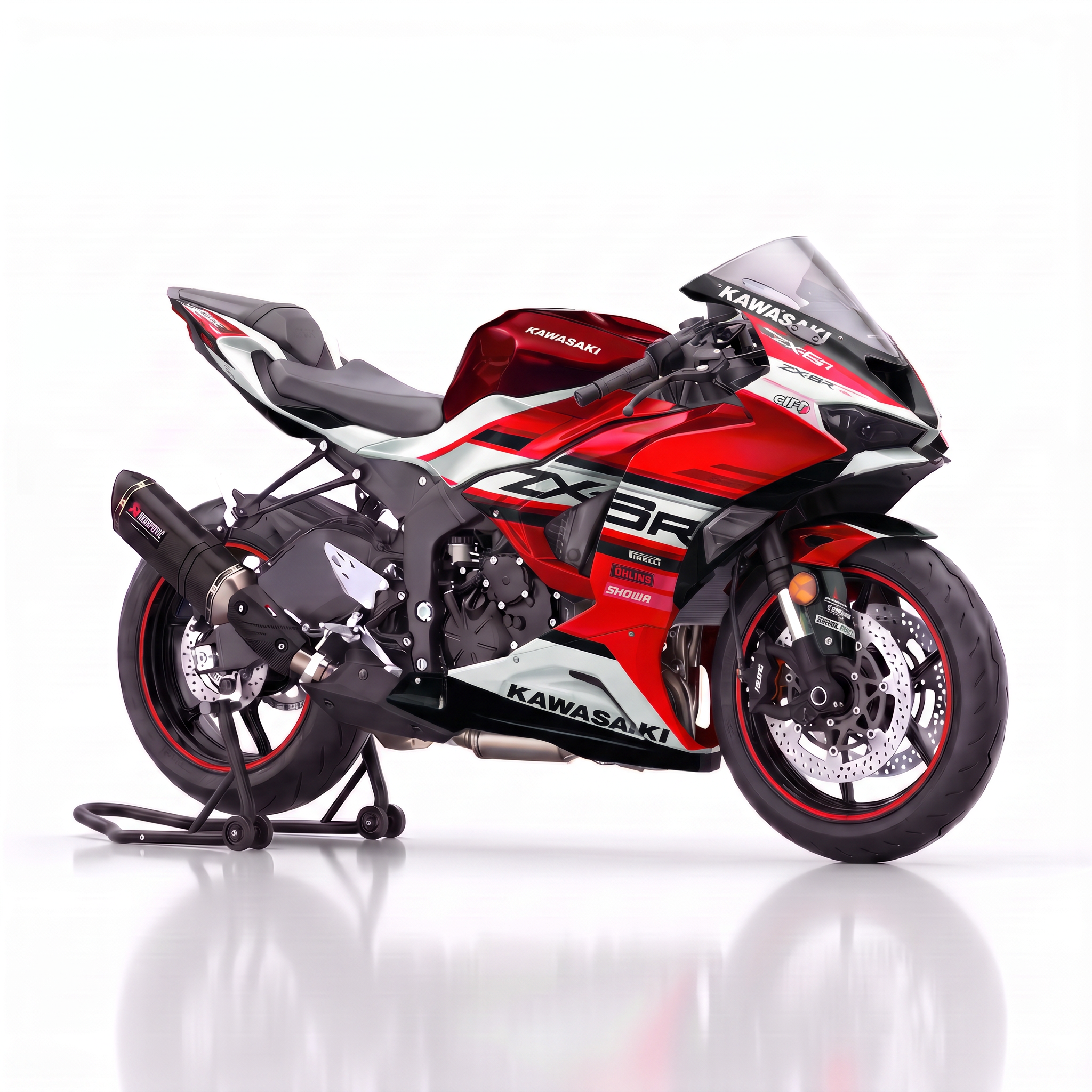 Adhesivos Moto Kawasaki ZX6R (All Years) - Shadow Red