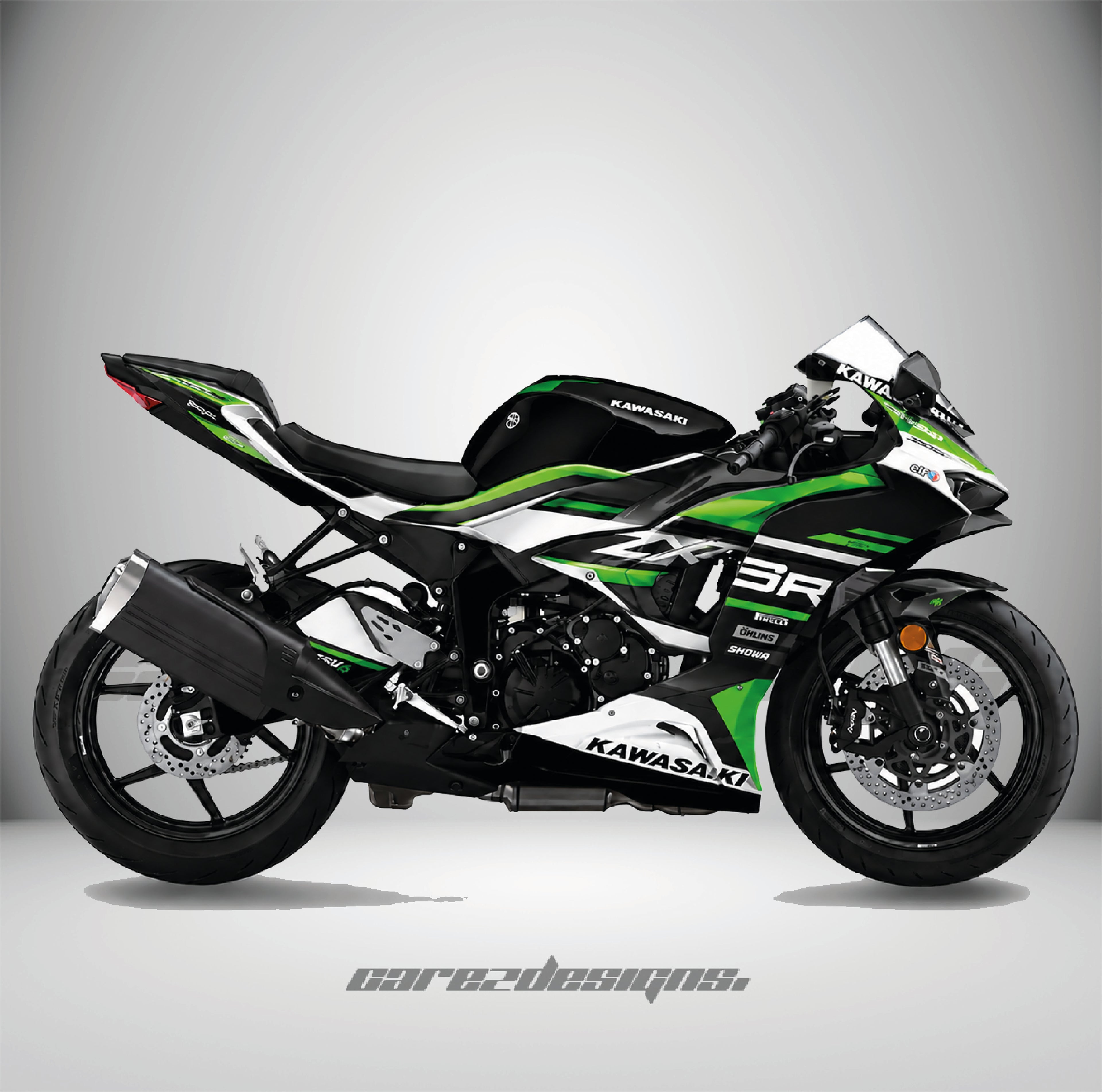 Adhesivos Moto Kawasaki ZX6R (All Years) - Toxic black