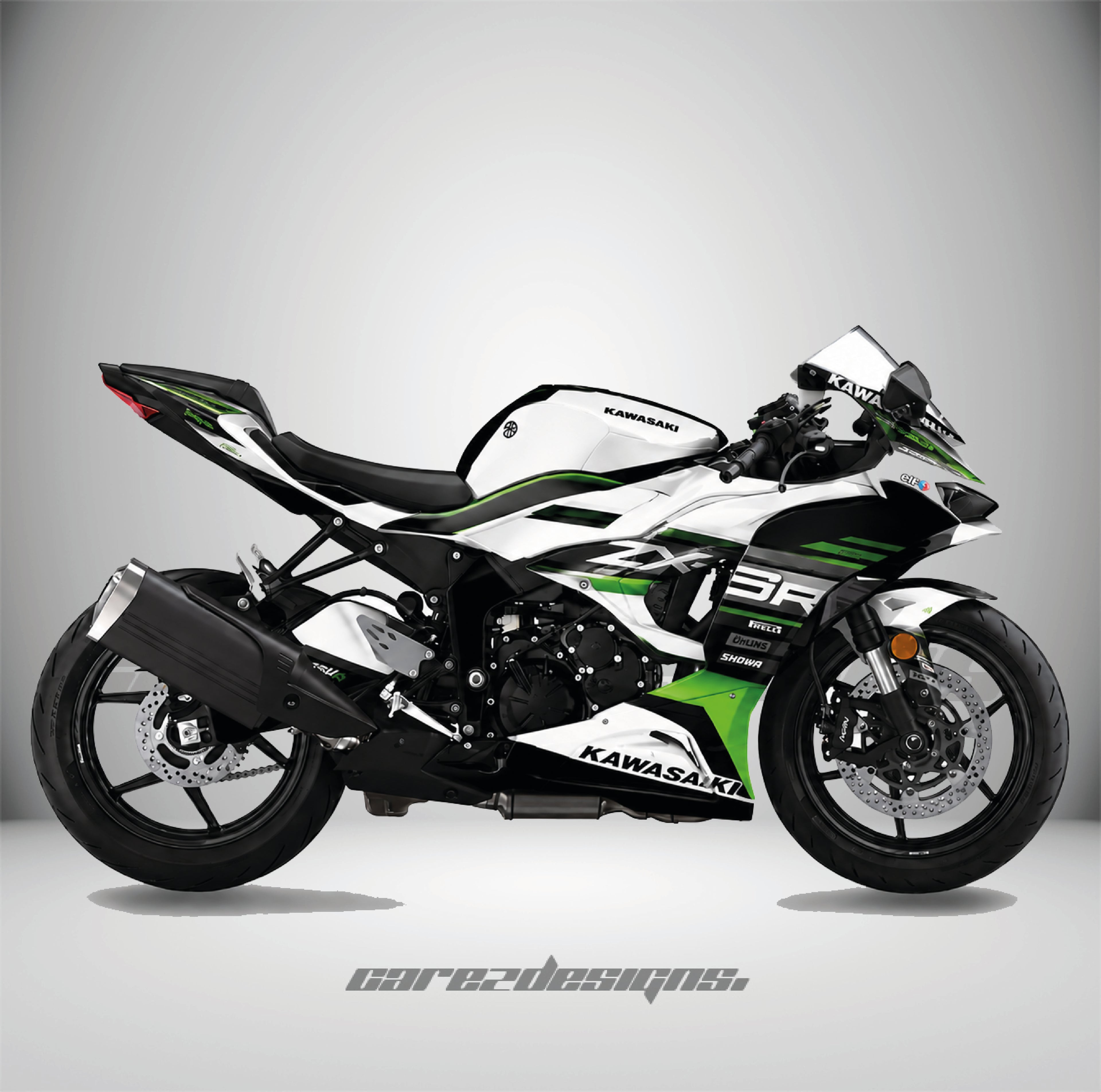 Adhesivos Moto Kawasaki ZX6R (All Years) - Toxic White