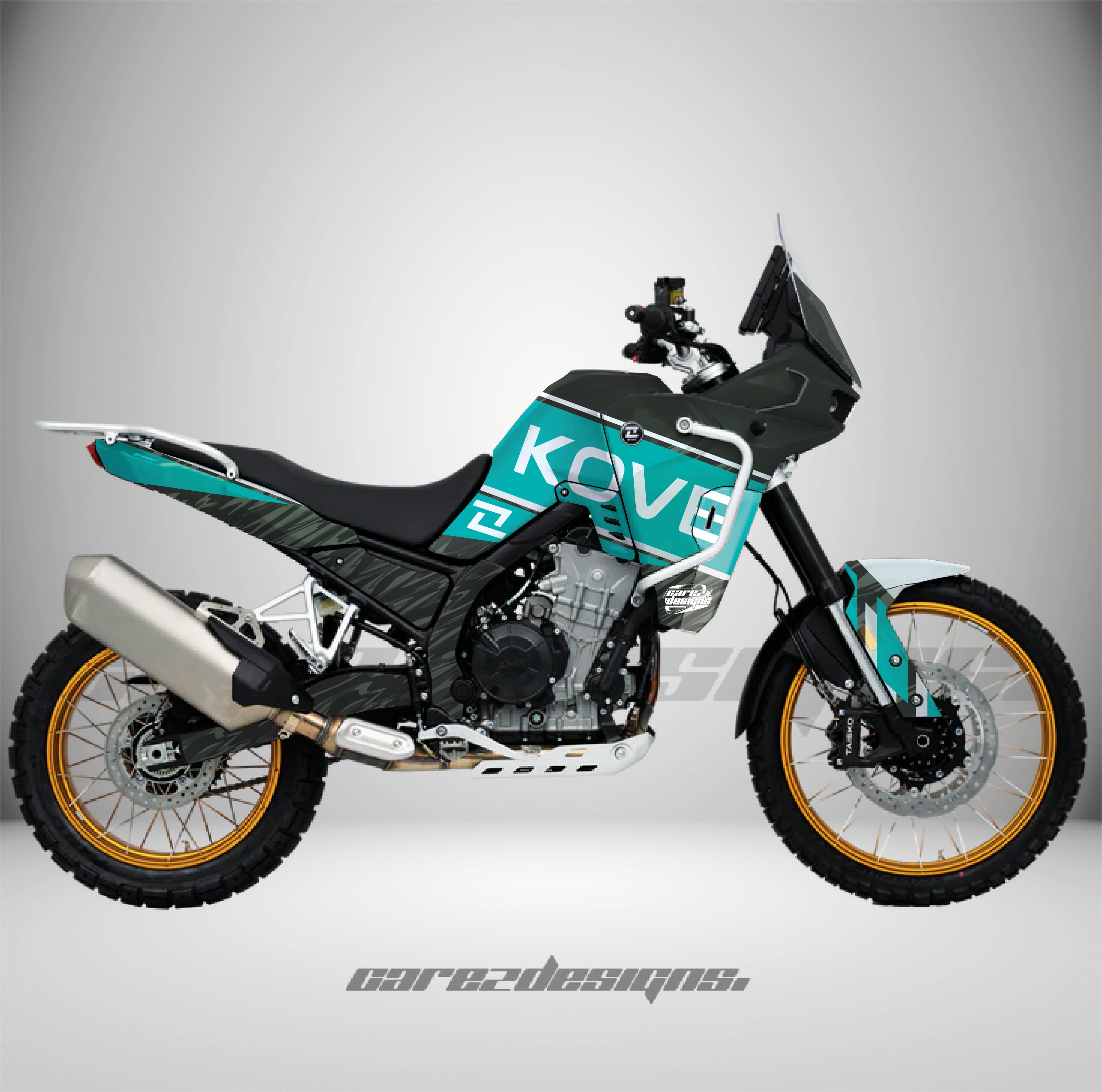 Adhesivos Moto Kove 800x (2024-2026) Cian Rally