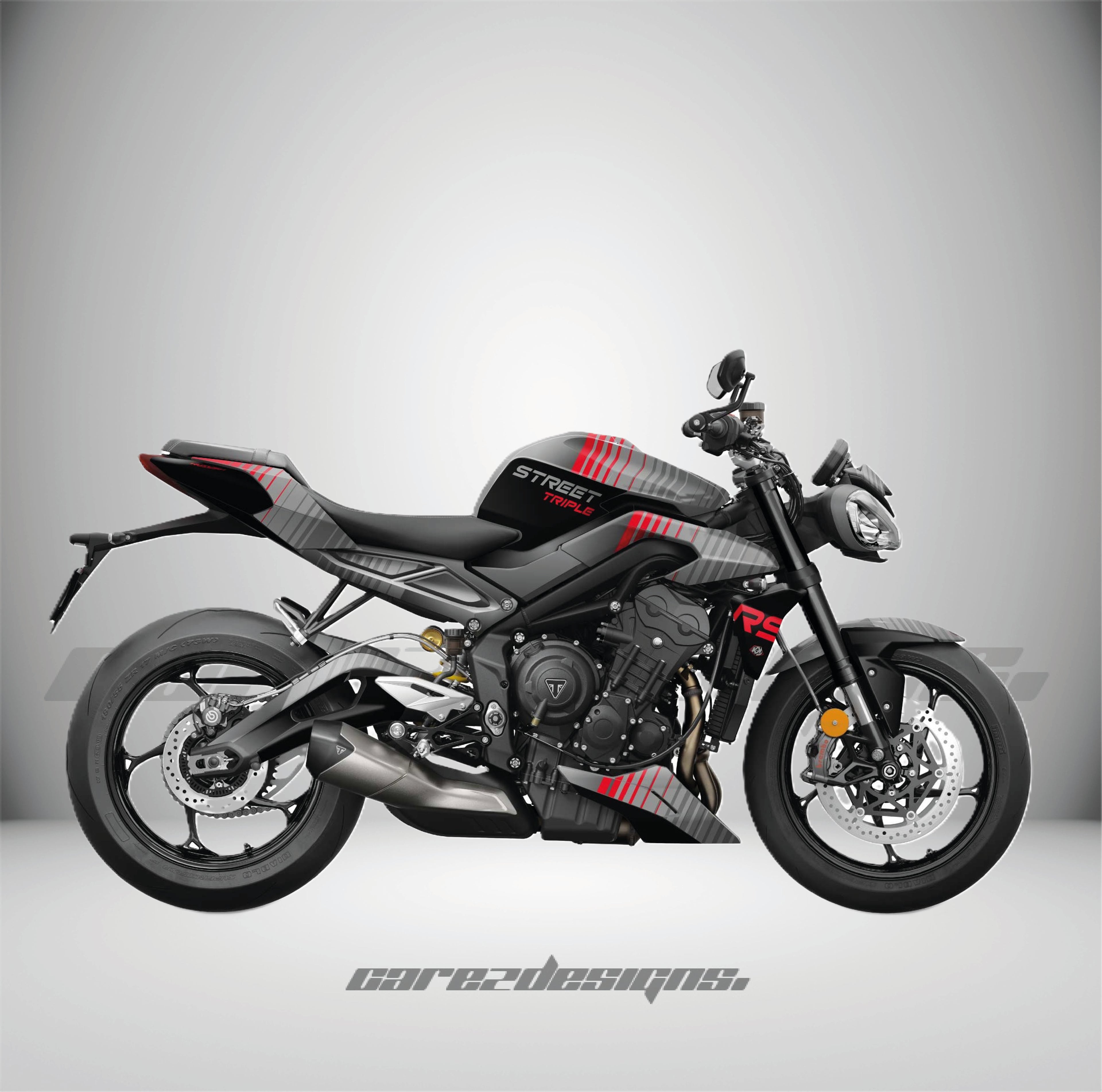 Adhesivos Moto Triumph Street Triple 765 RS (2023-2026)- Cyber Red