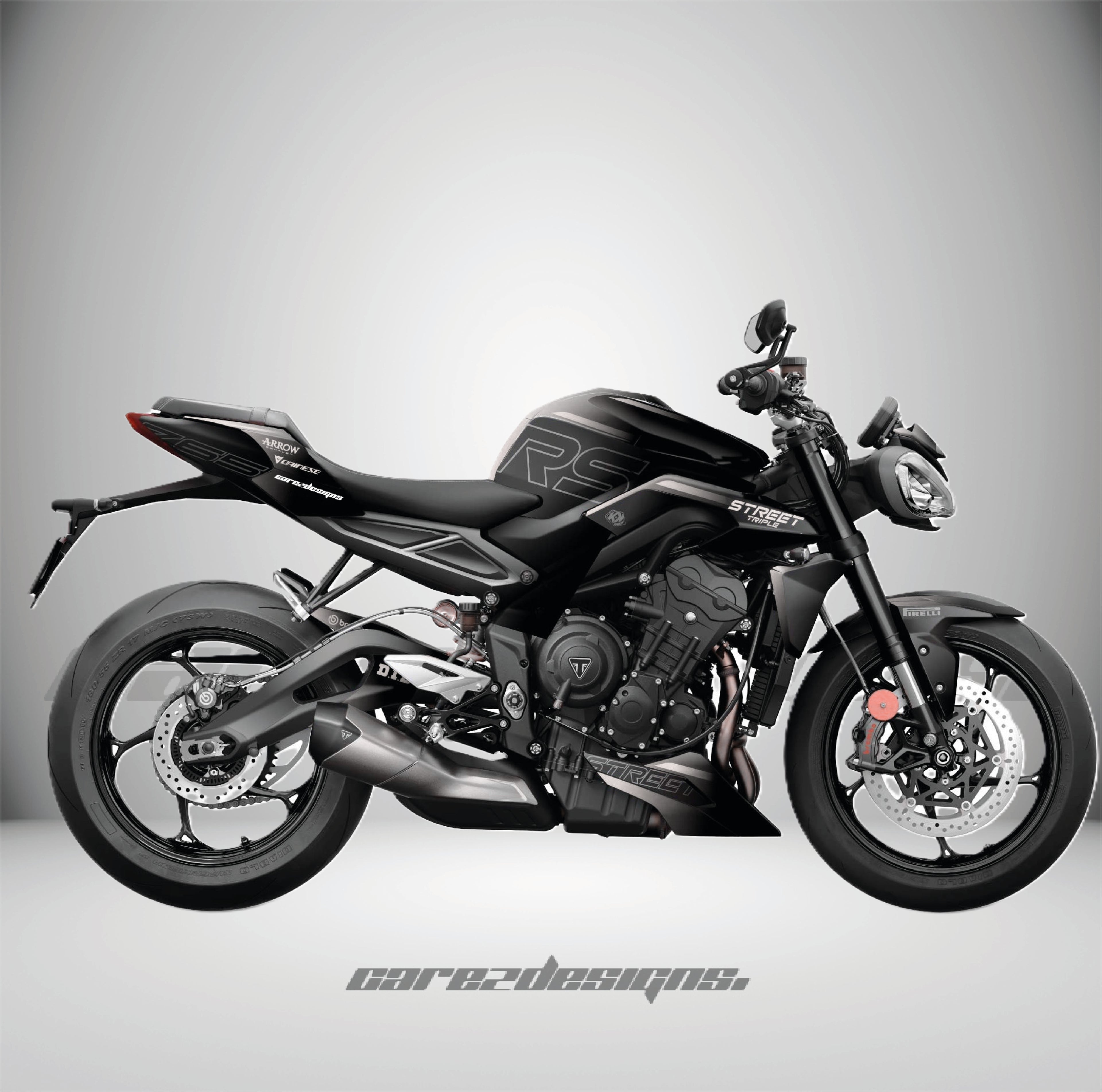 Adhesivos Moto Triumph Street Triple 765 RS (2023-2026)- Fury Dark
