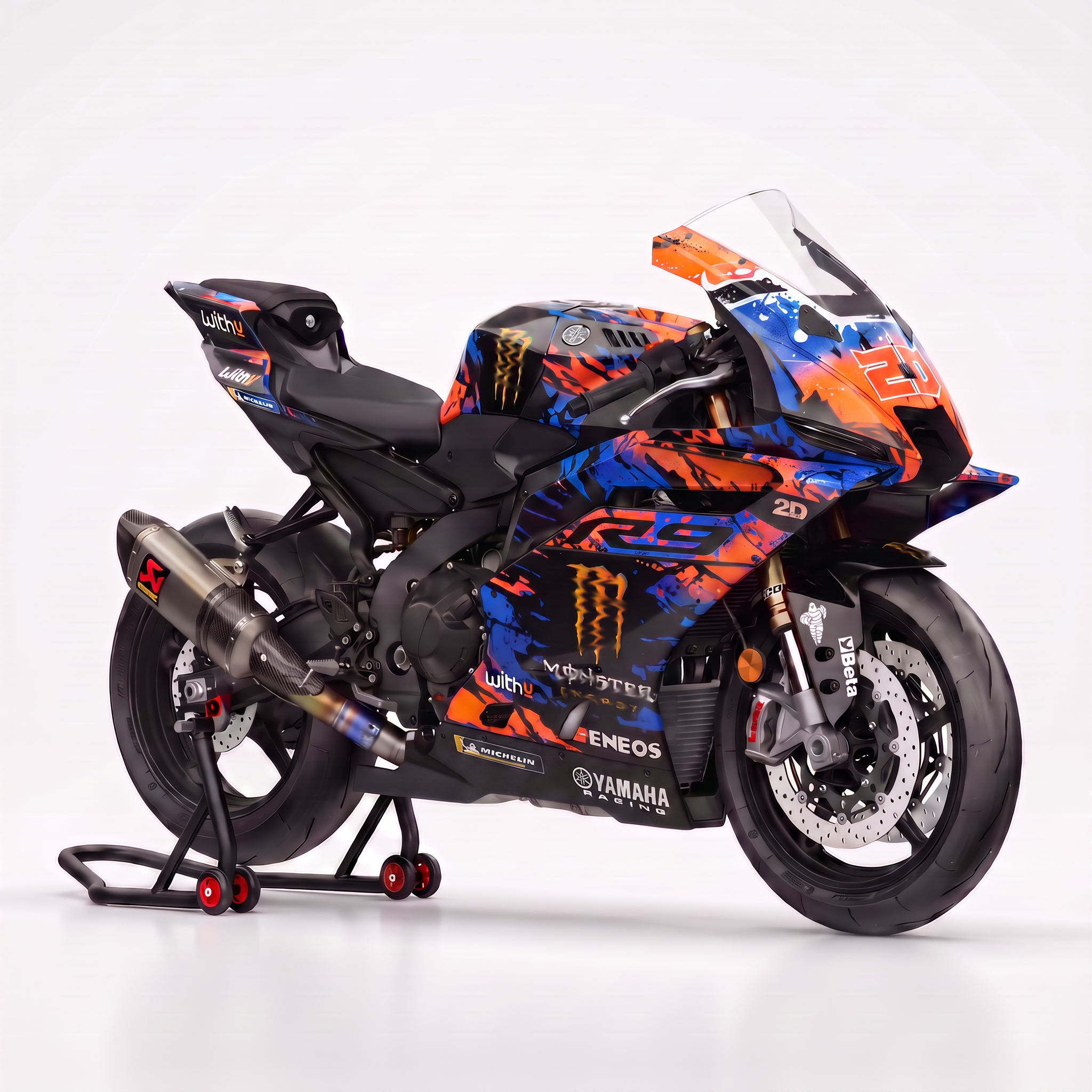 Adhesivos Moto Yamaha R9- LEMANS ORANGE
