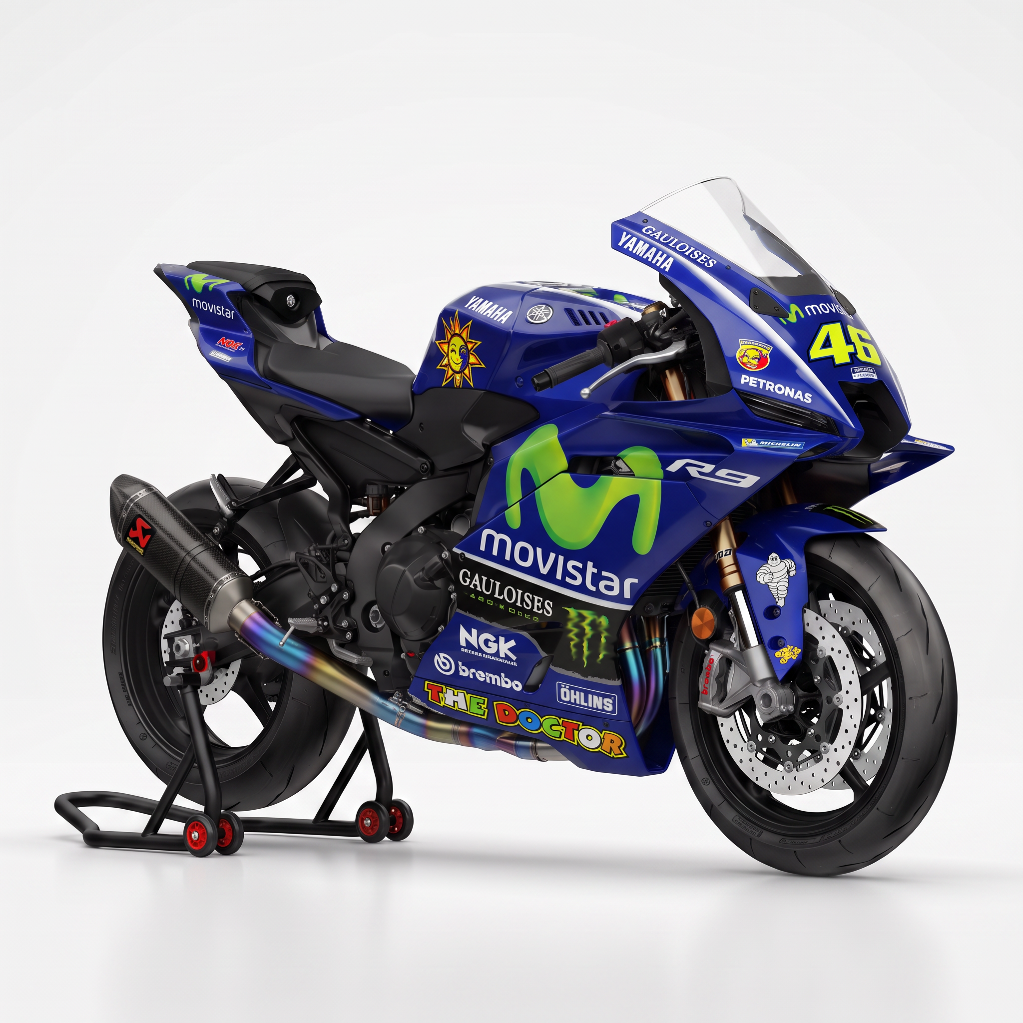 Adhesivos Moto Yamaha R9- MOVISTAR
