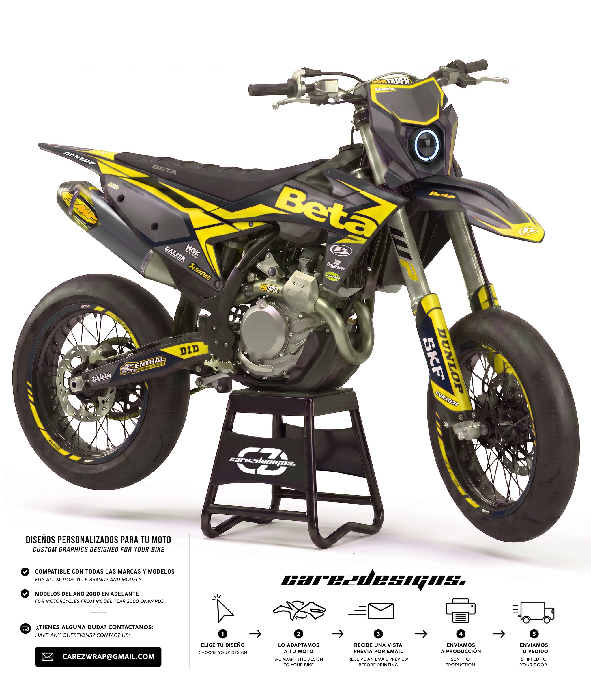 BETA LINE YELLOW - GRAPHICS KIT