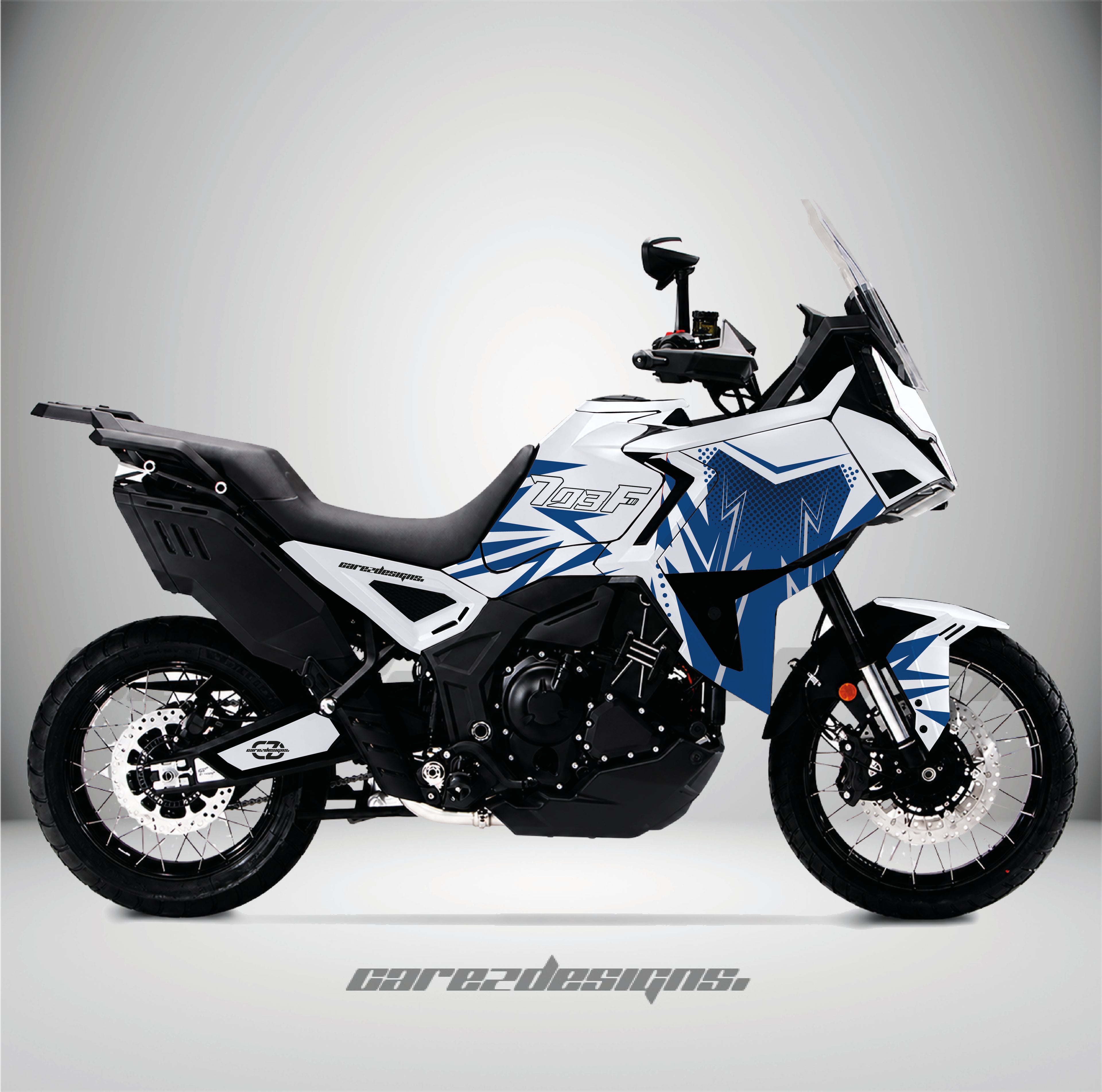 Adhesivos Moto Zontes 703F (2024-2026)- Blue Phantom