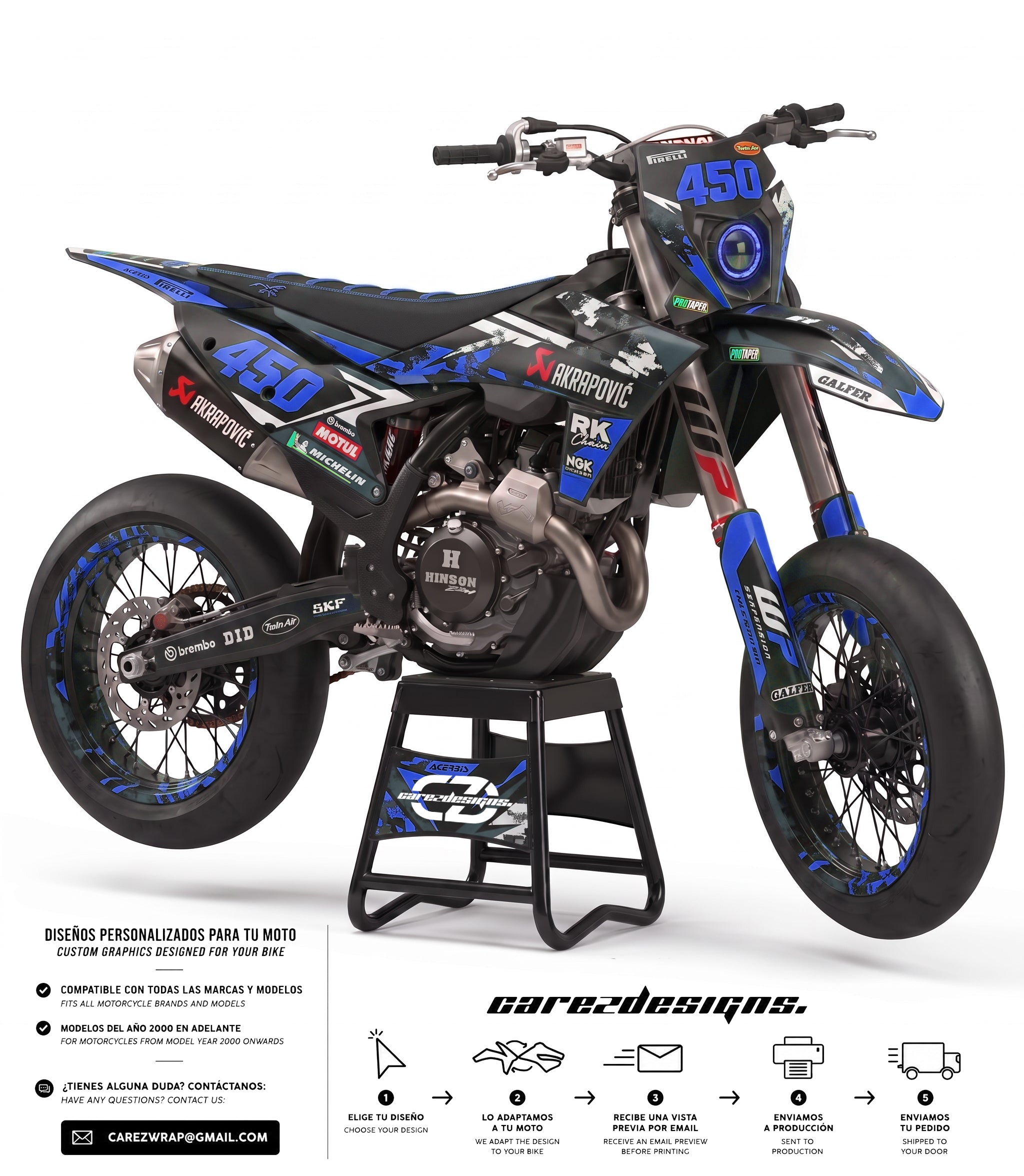 CAMO BLUE  - GRAPHICS KIT
