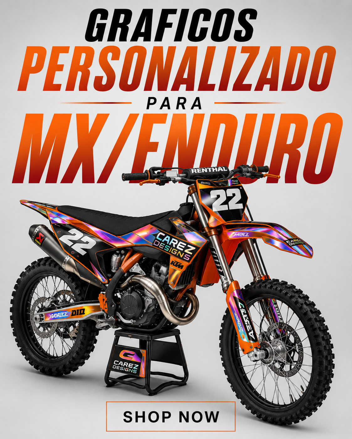 KIT DE PEGATINAS ENDURO/MX 100% PERSONALIZADO