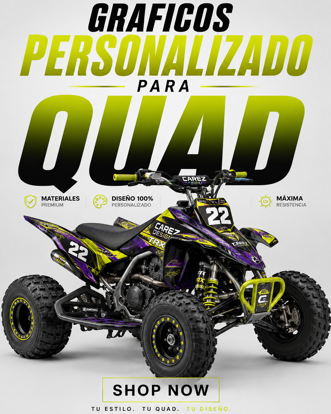 Kit De Adhesivos Personalizado Para Quad