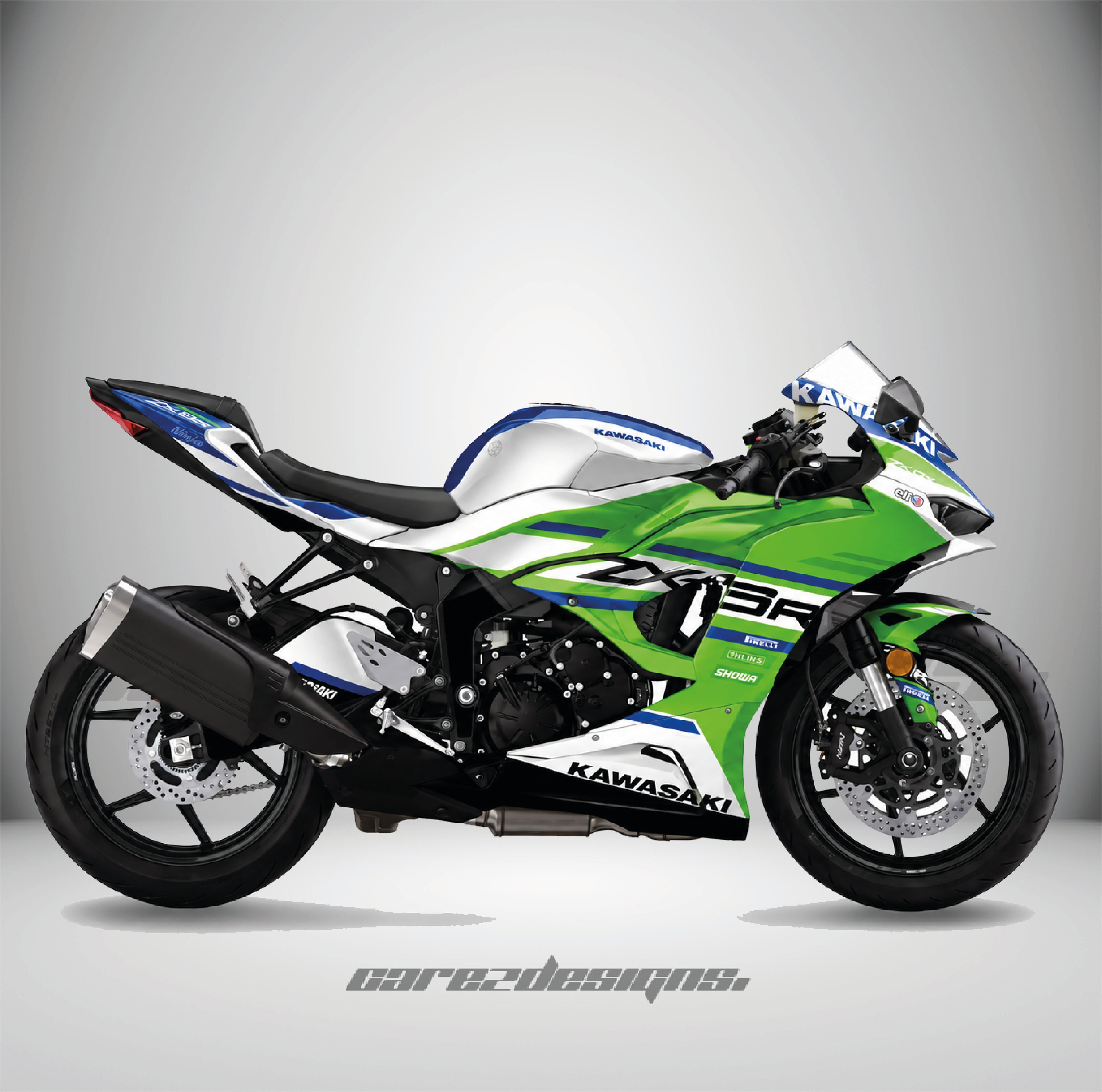 Adhesivos Moto Kawasaki ZX6R (All Years) - Shadow Green Aniversary