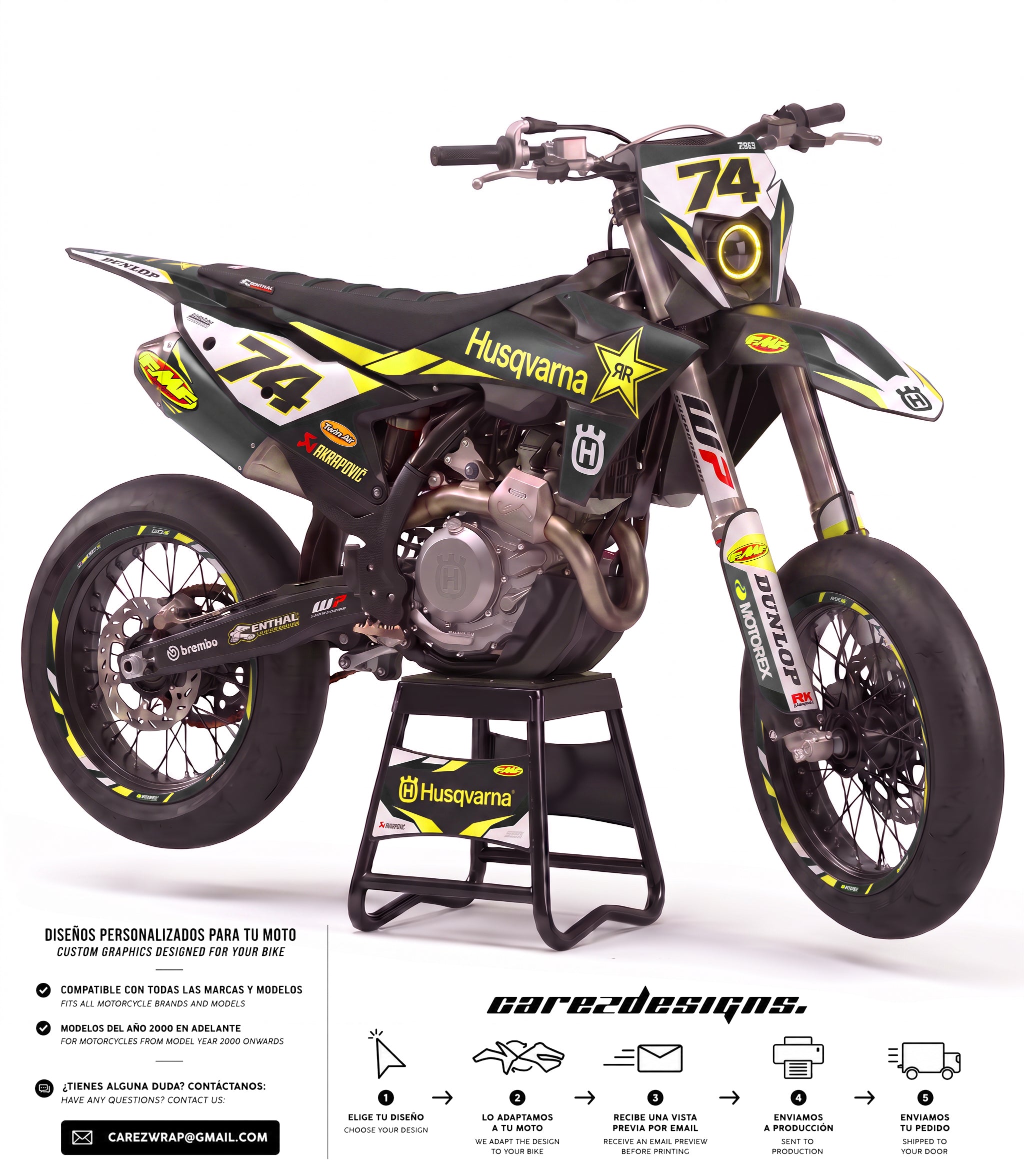 HUSQVARNA ENERGY BLACK - GRAPHICS KIT