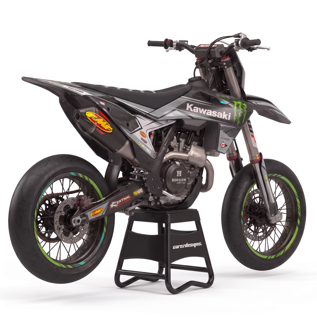 KAWASAKI FACTORY BLACK - GRAPHICS KIT