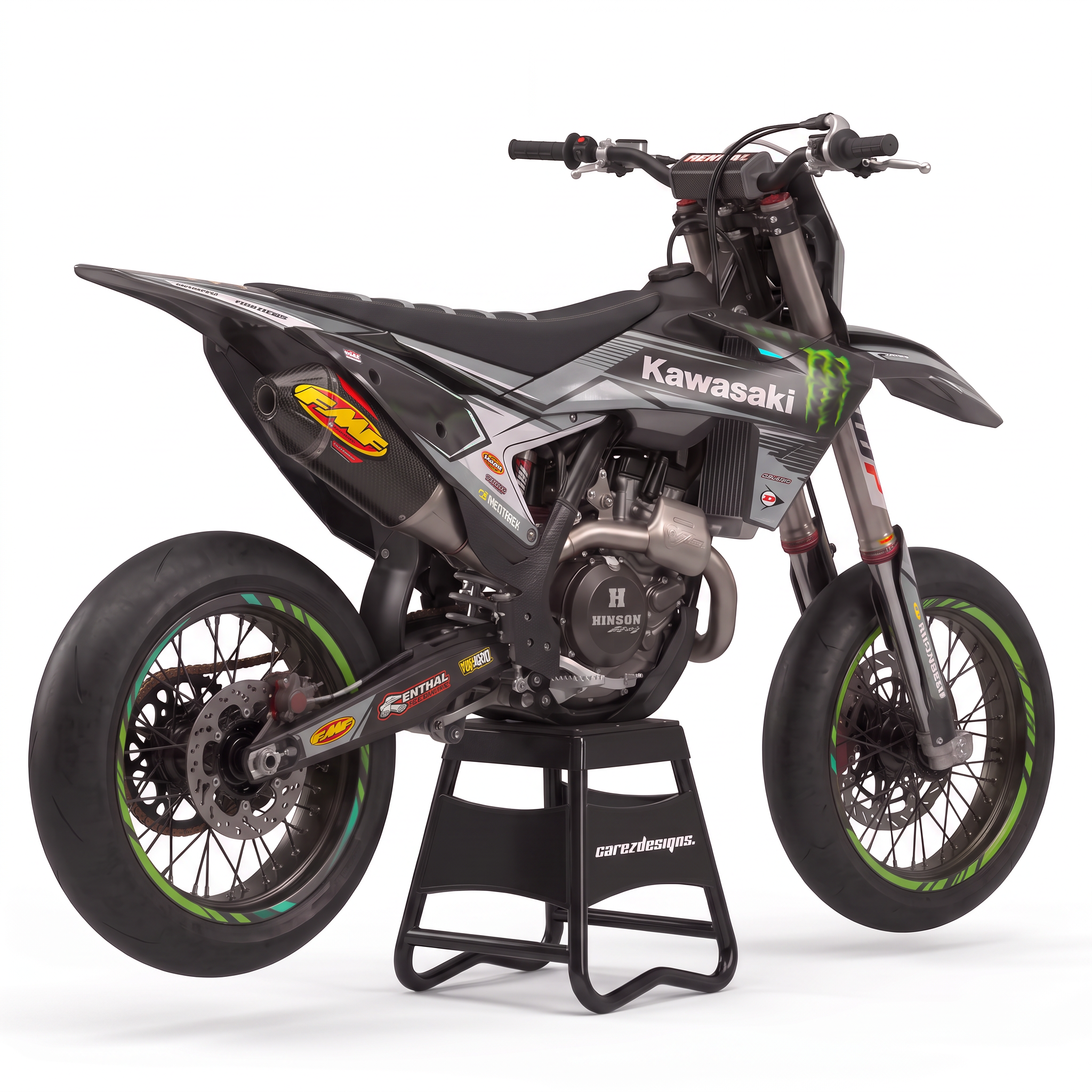 KAWASAKI FACTORY BLACK - GRAPHICS KIT