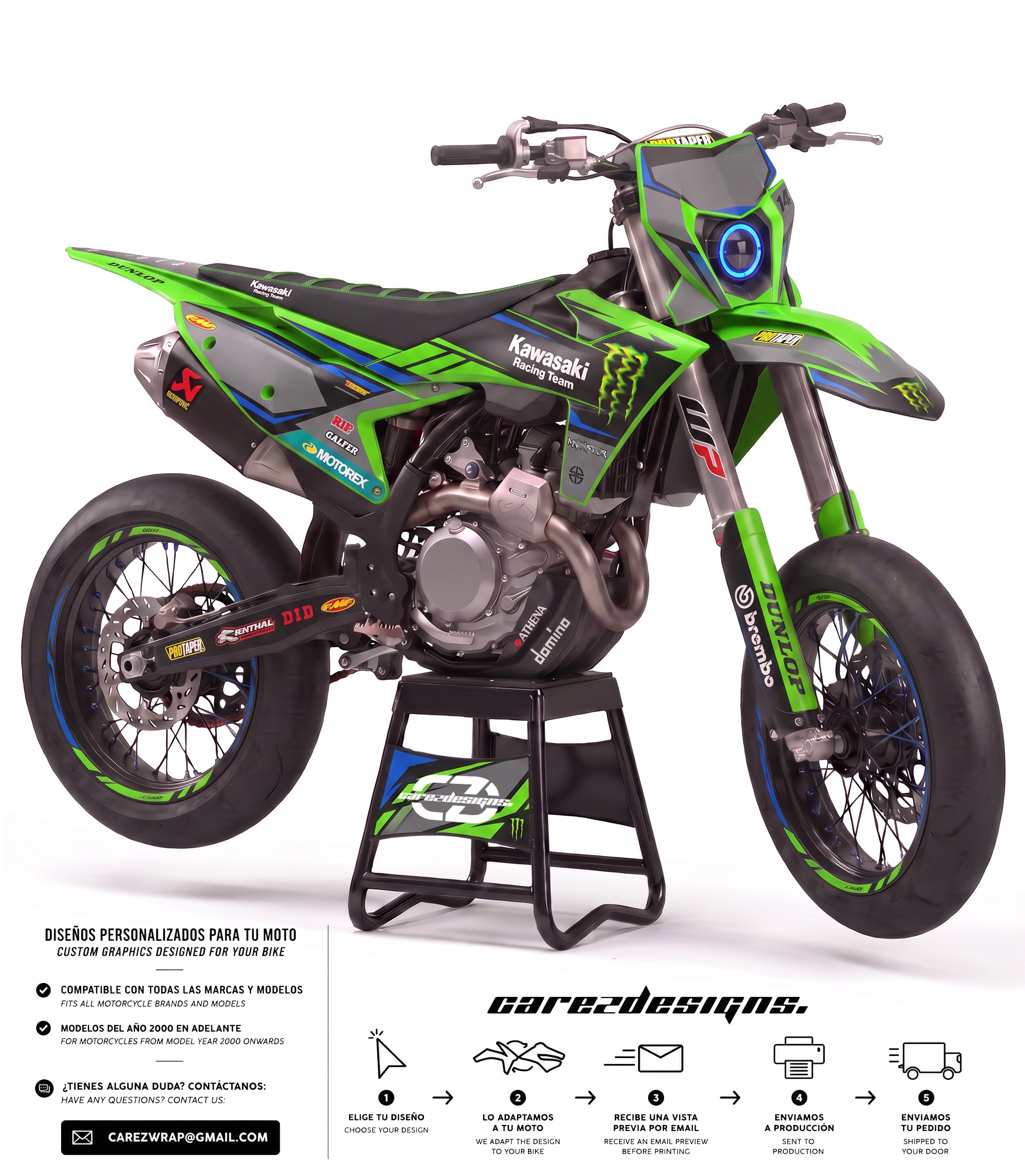 KAWASAKI MONSTER - GRAPHICS KIT