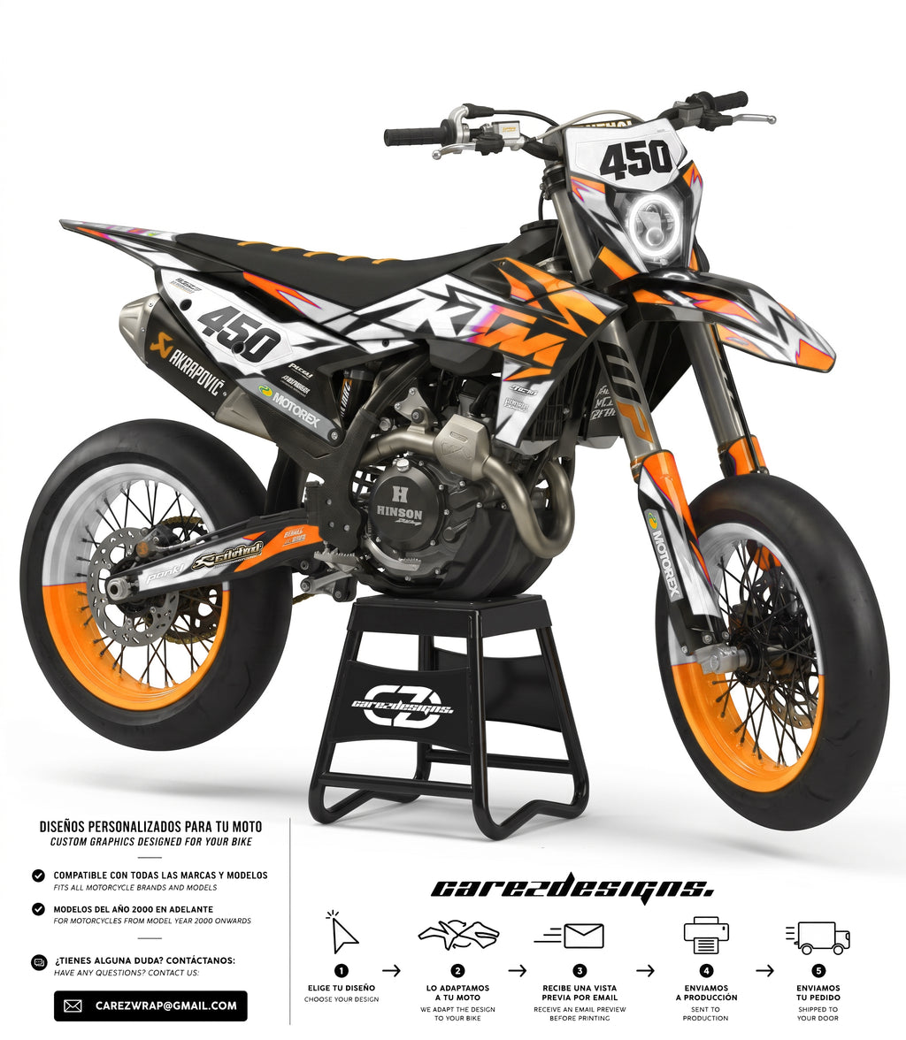 KTM NOVA WHITE  - GRAPHICS KIT