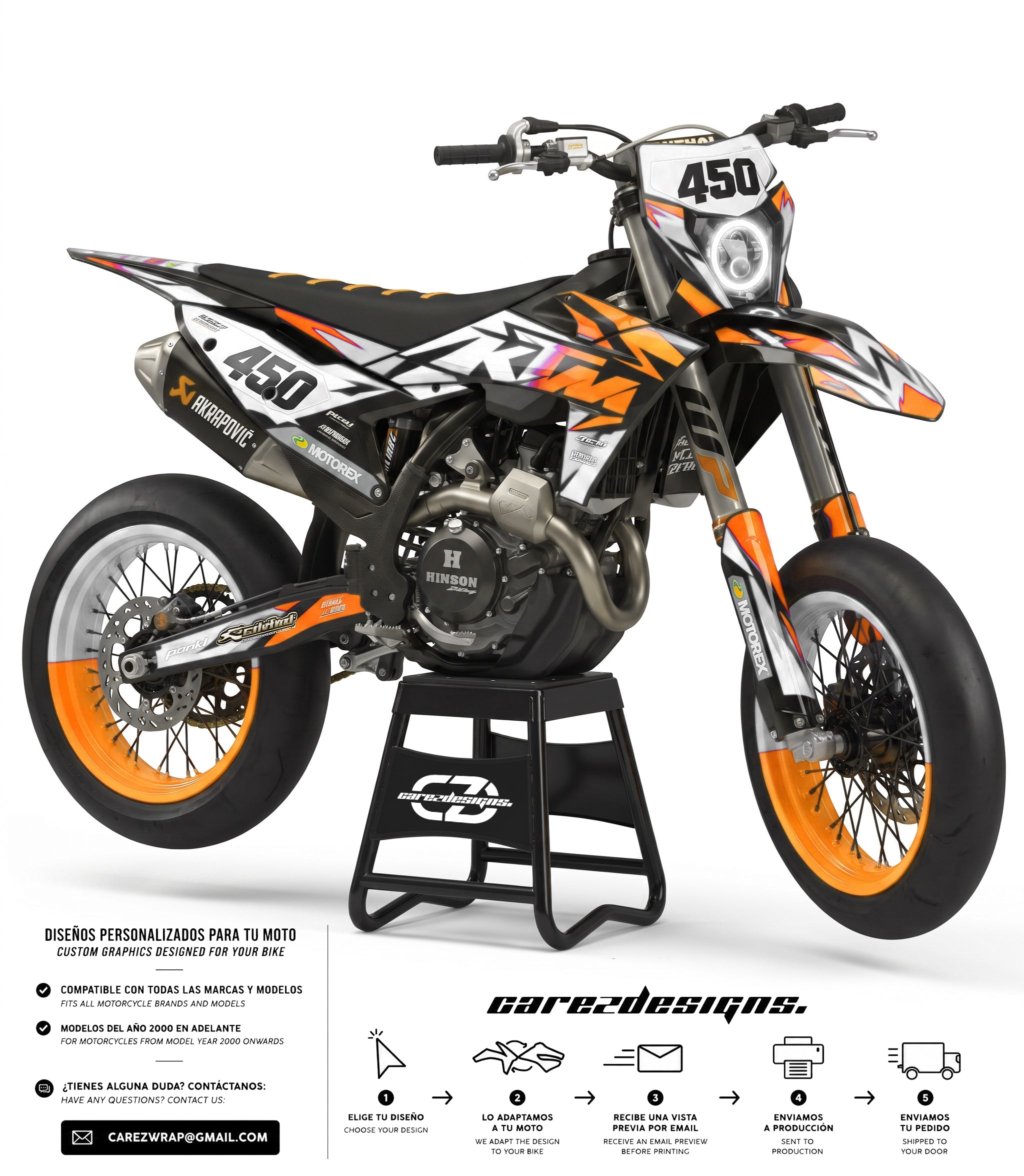 KTM NOVA WHITE  - GRAPHICS KIT