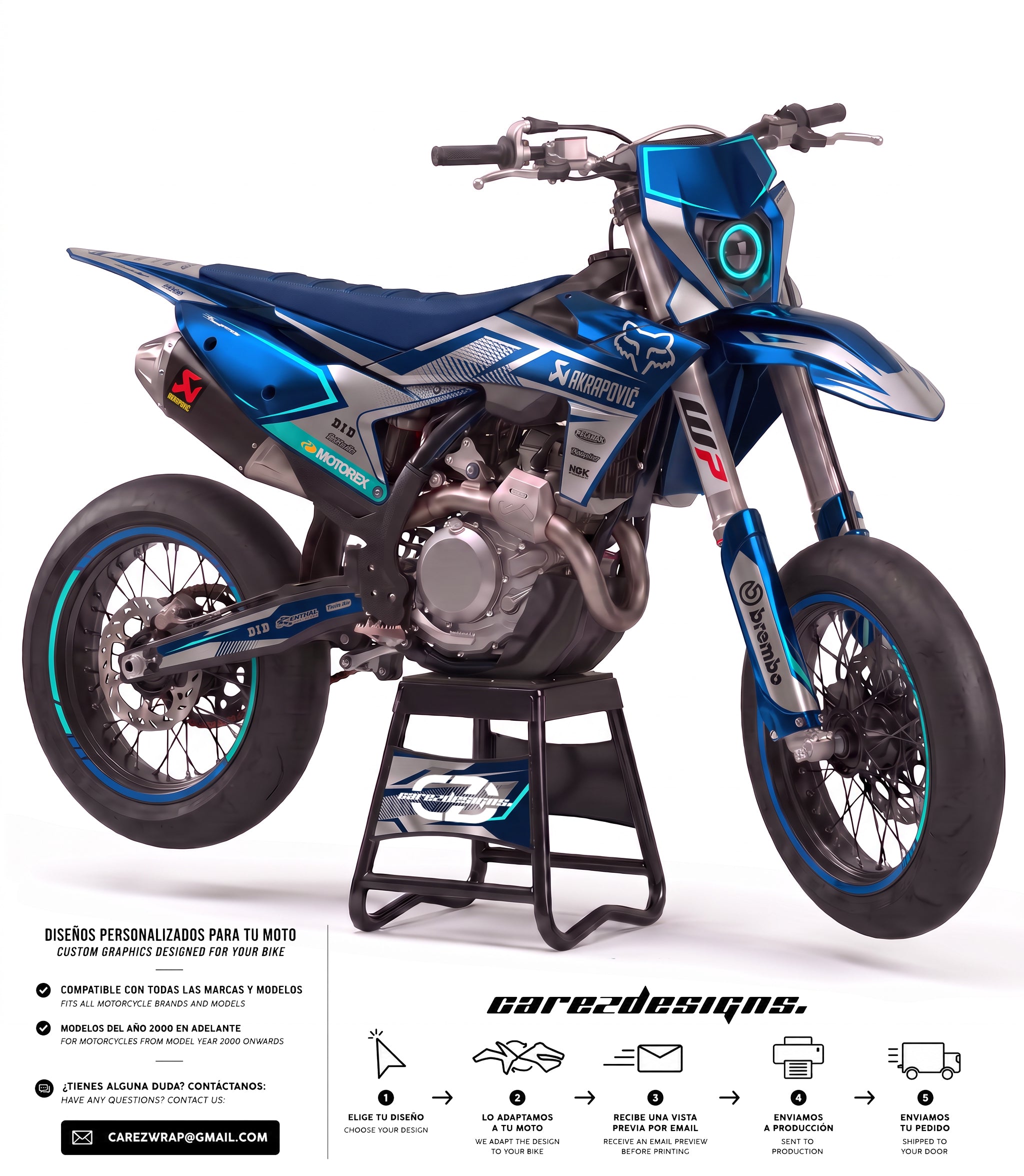 MIRROR BLUE - GRAPHICS KIT