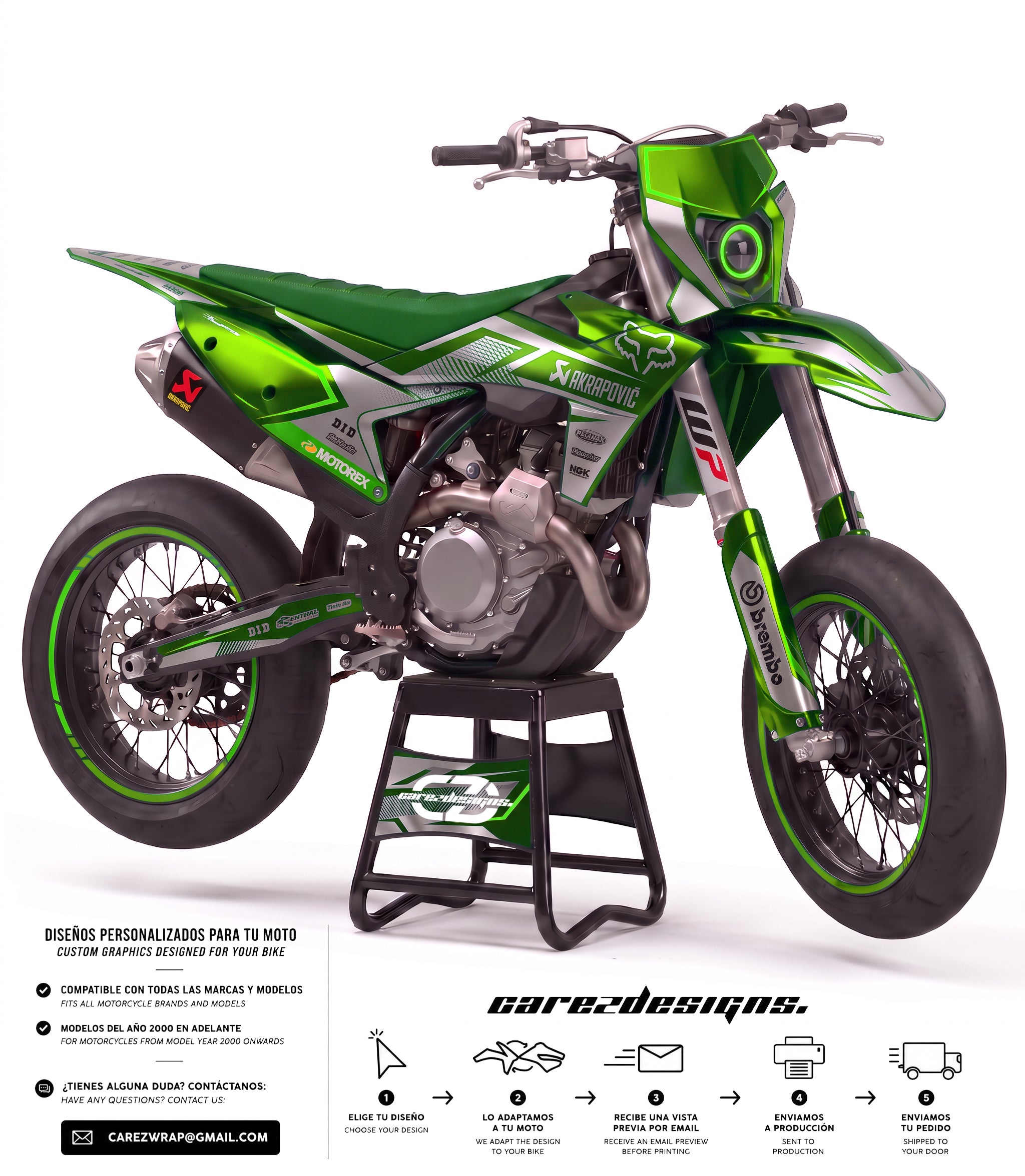 MIRROR GREEN - GRAPHICS KIT