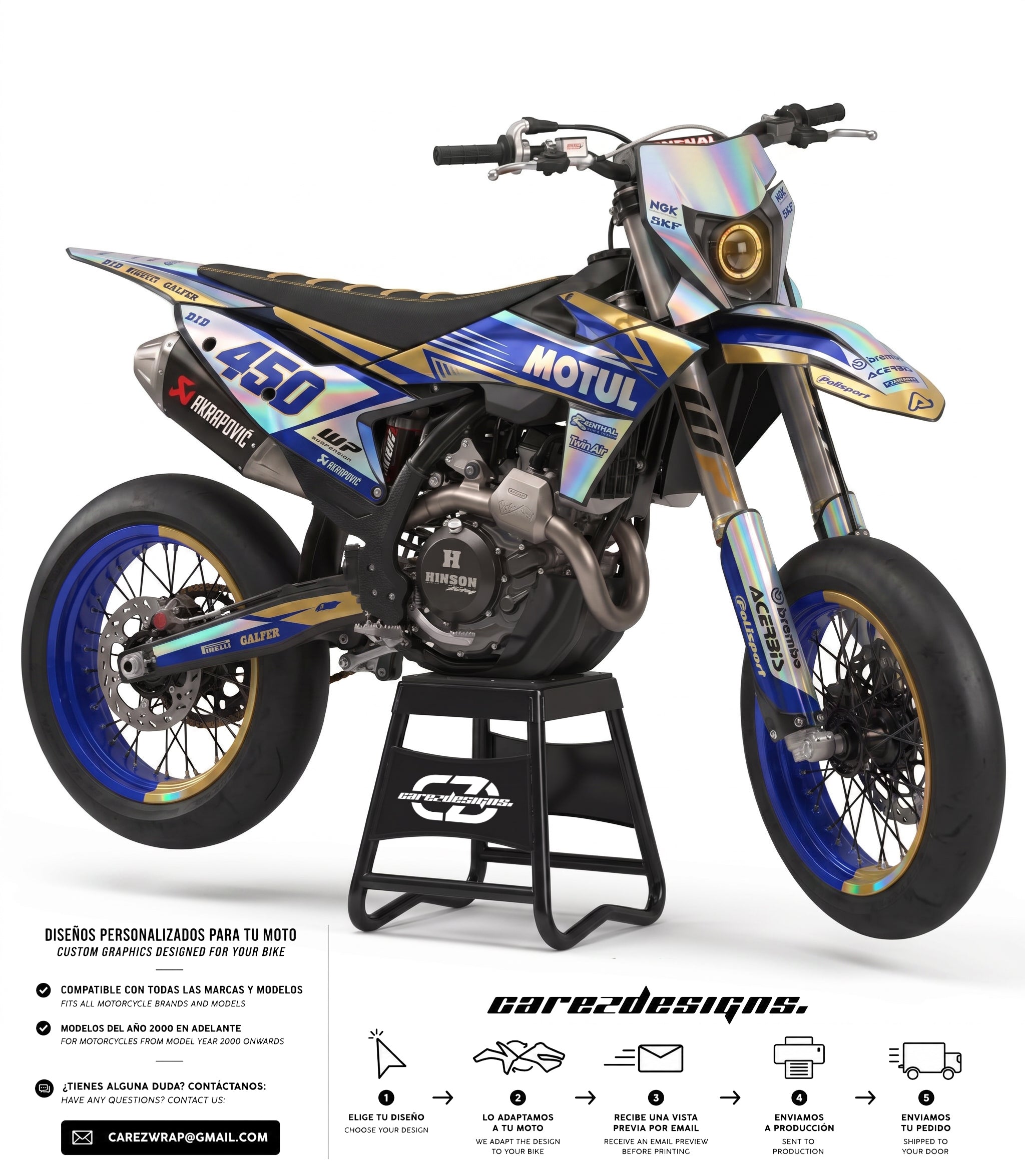 HOLOGRAPHIC MOTUL  - GRAPHICS KIT
