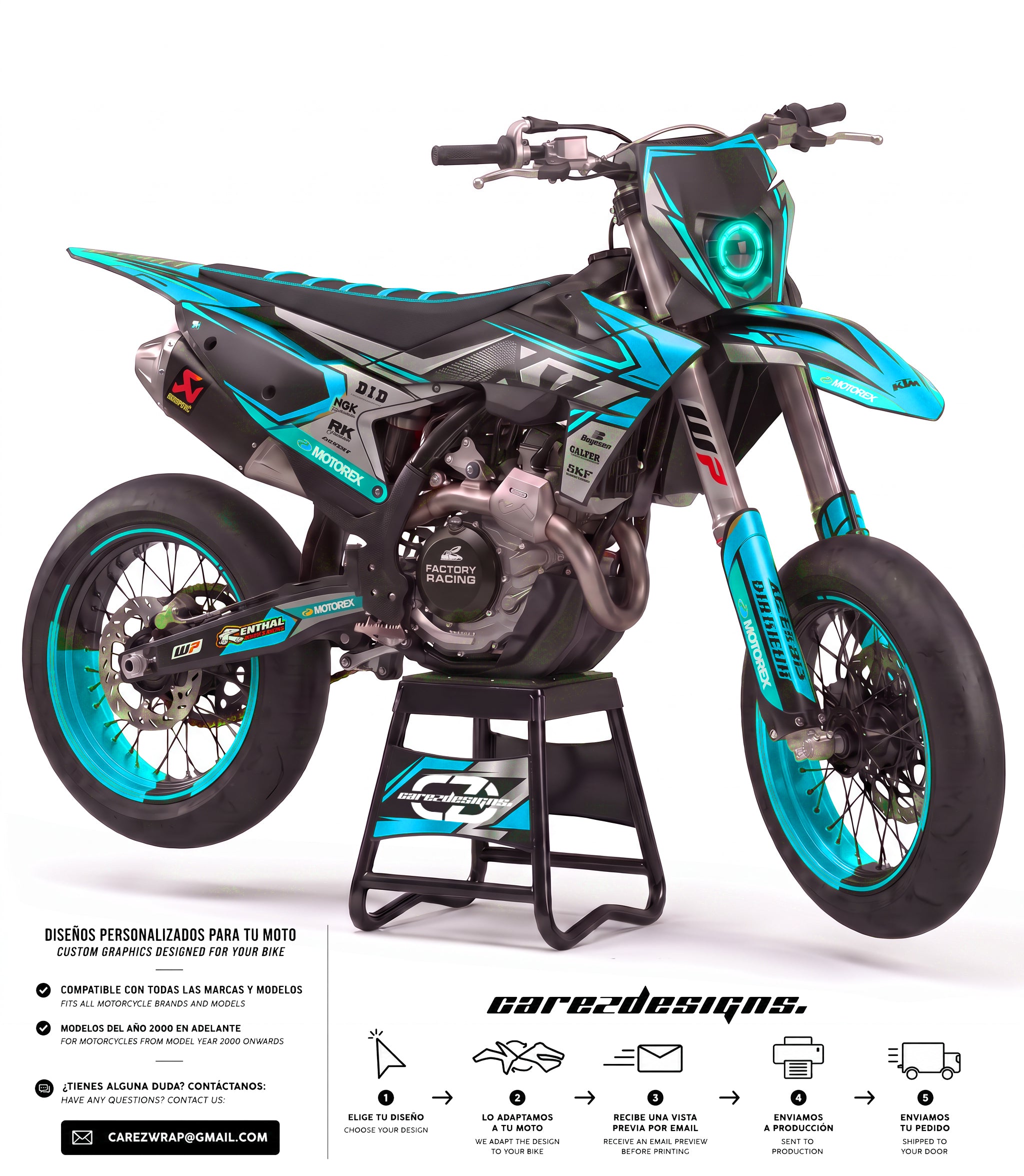 RACE CYAN  - GRAPHICS KIT