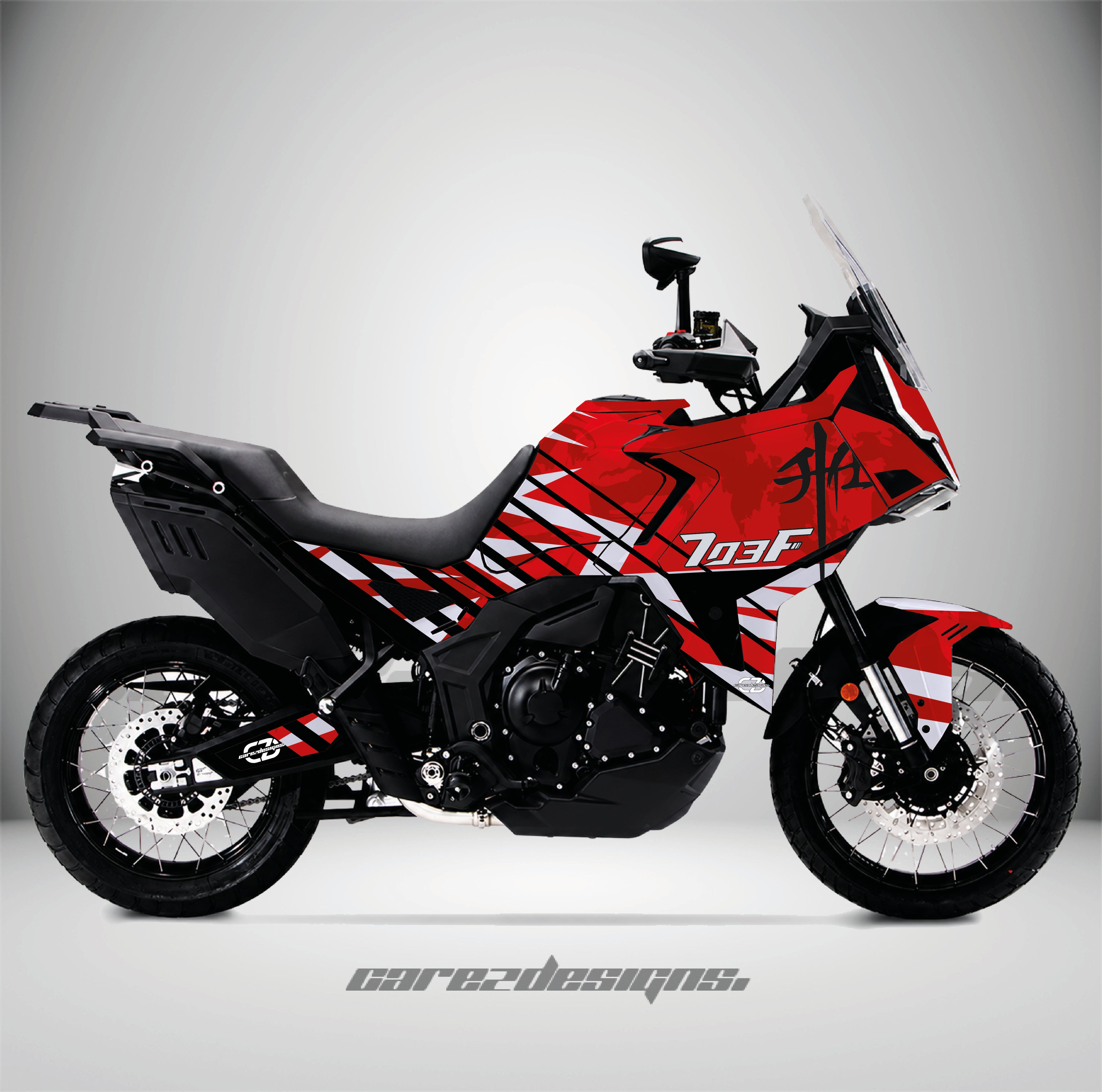 Adhesivos Moto Zontes 703F (2024-2026)- Mancha Roja
