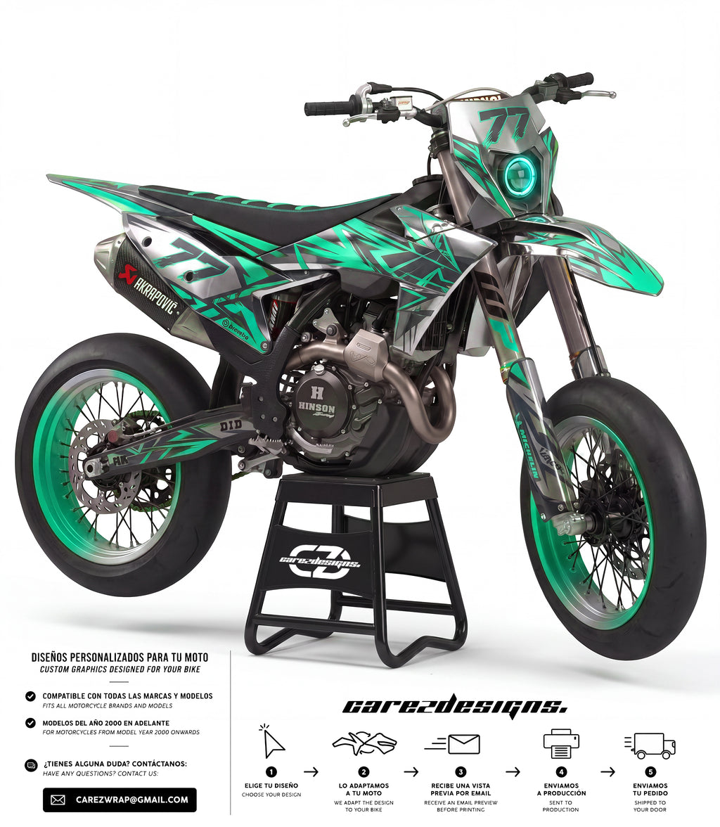 TITAN CYAN CHROME  - GRAPHICS KIT