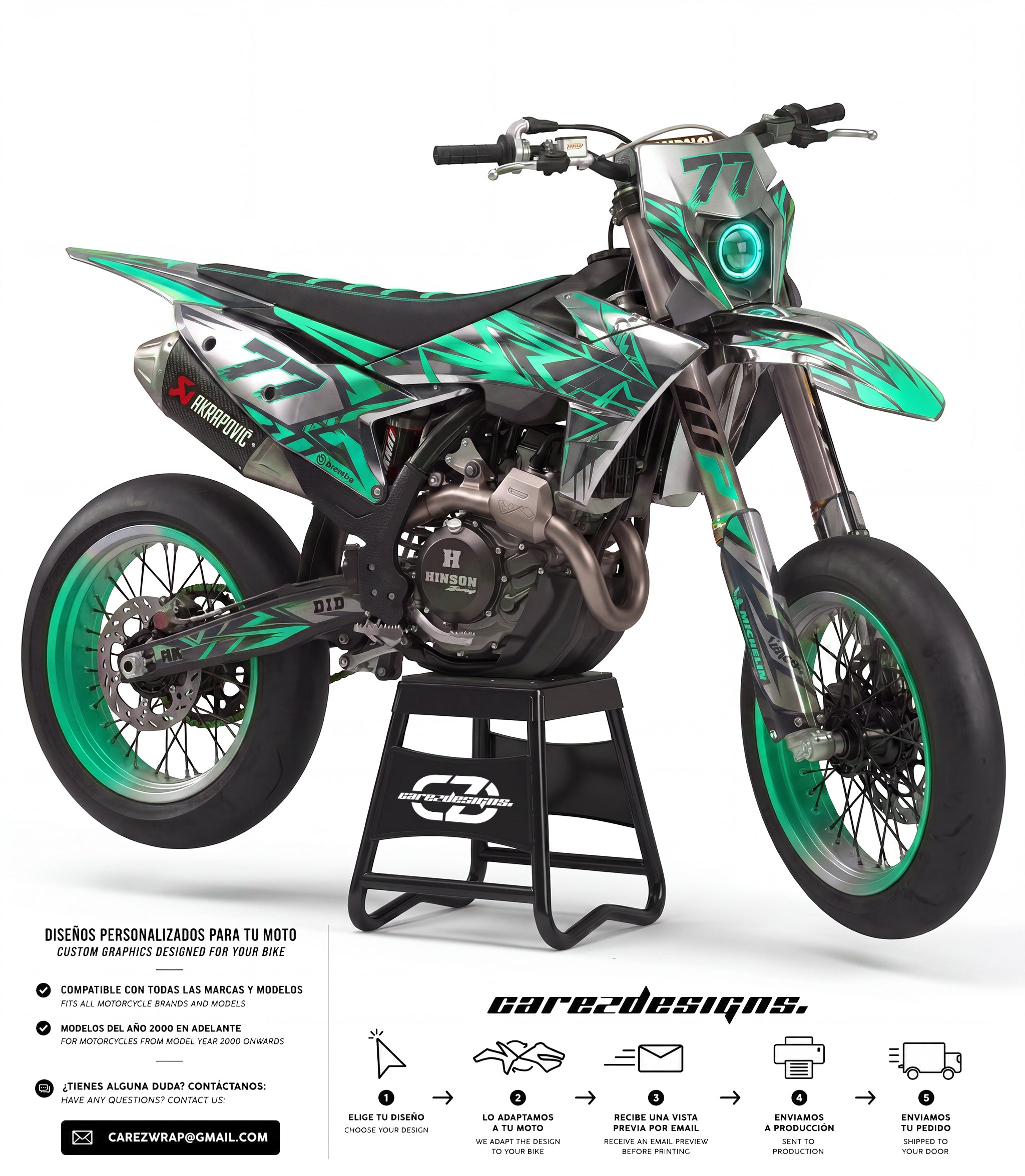 TITAN CYAN CHROME  - GRAPHICS KIT