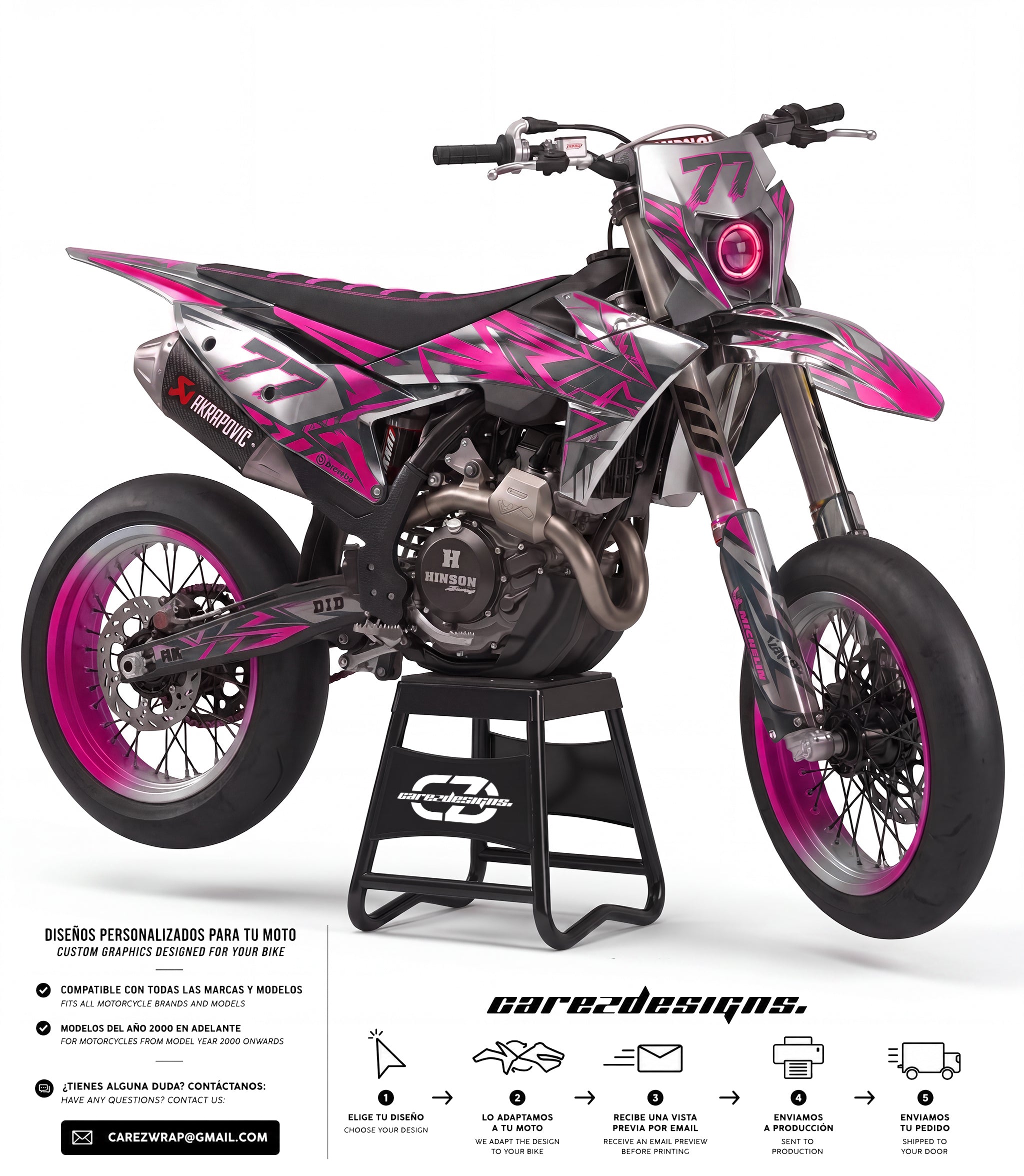 TITAN PINK CHROME  - GRAPHICS KIT