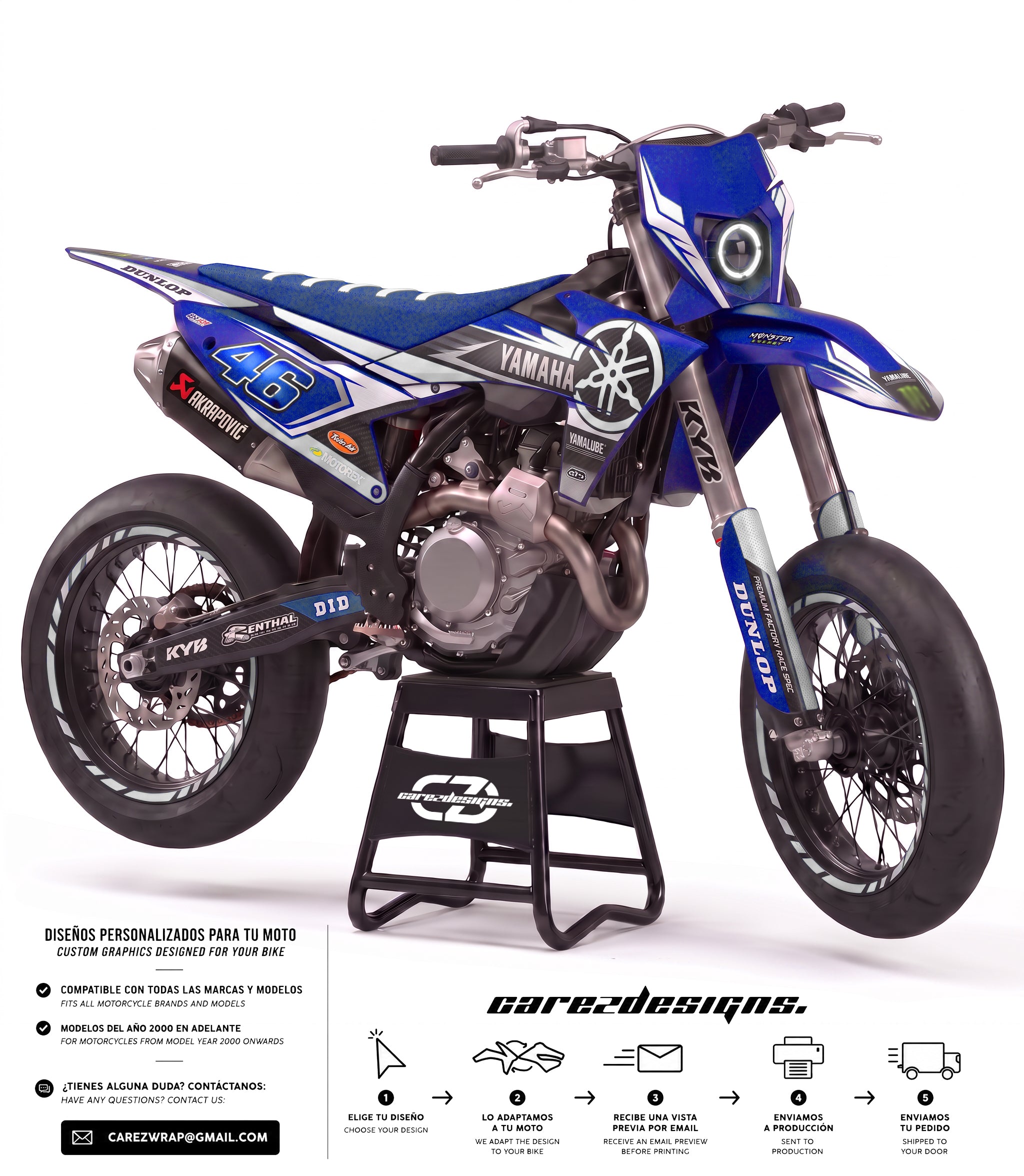 YAMAHA Apex White - GRAPHICS KIT