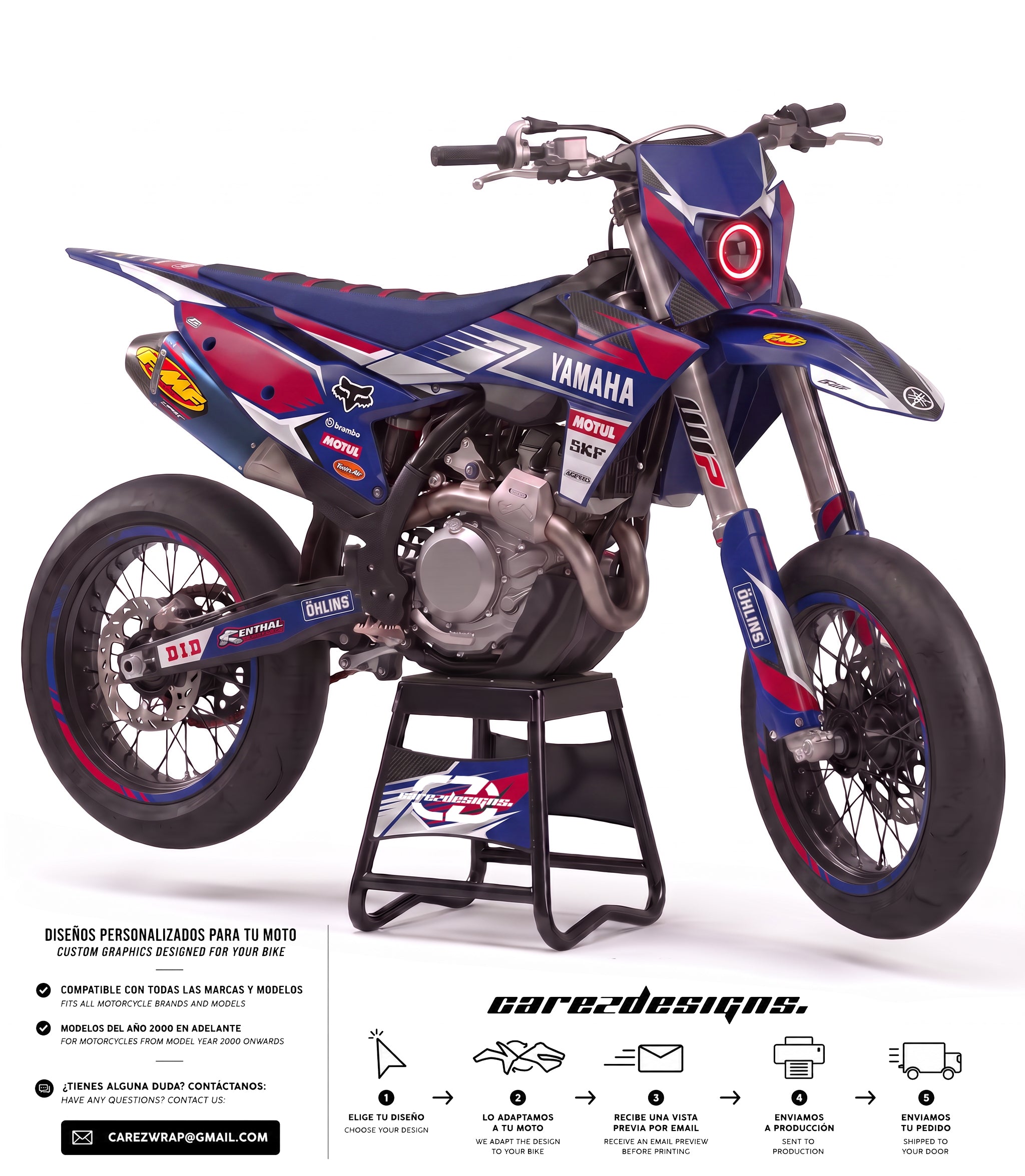 YAMAHA Volt Red - GRAPHICS KIT