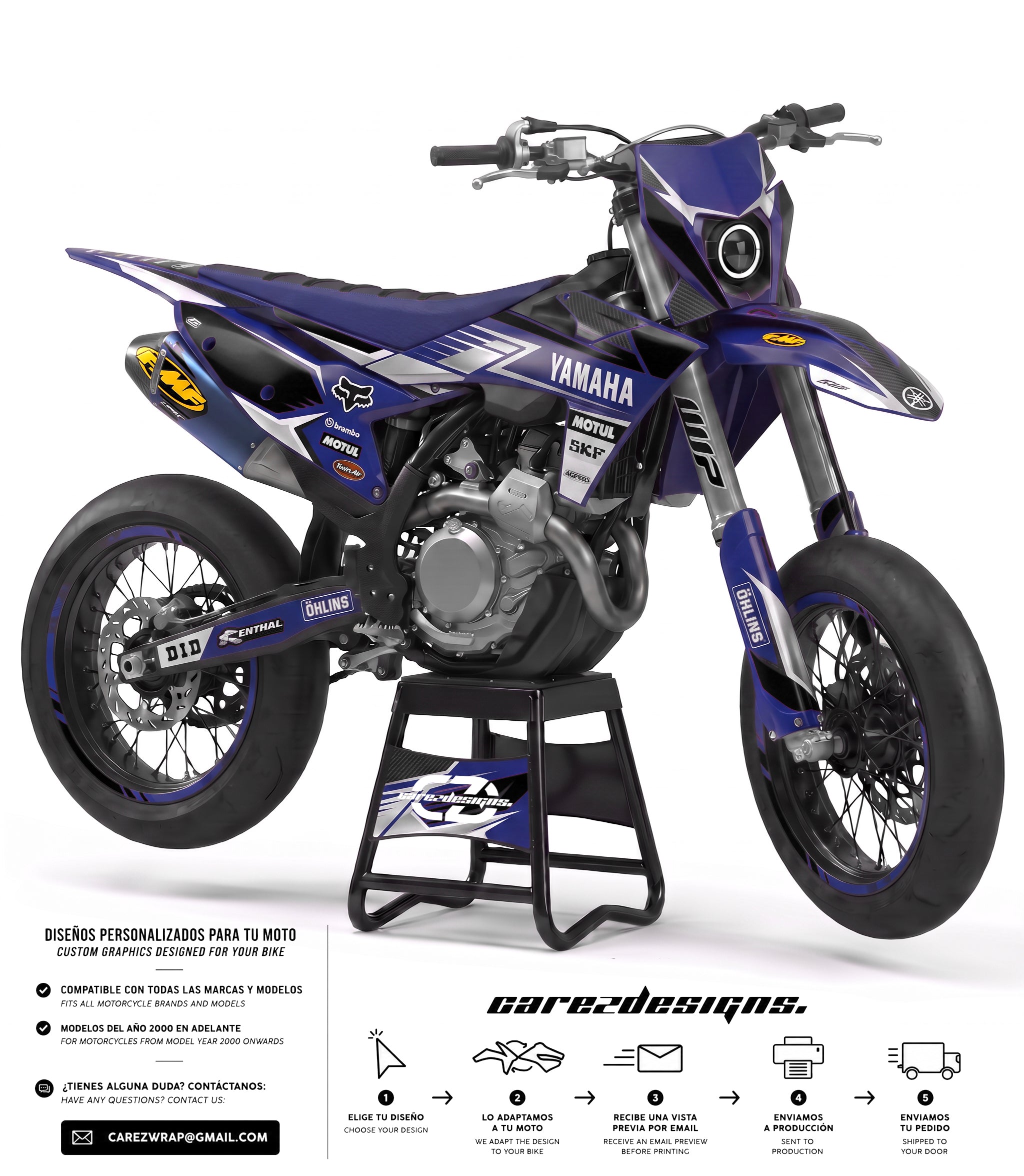 YAMAHA Volt White - GRAPHICS KIT
