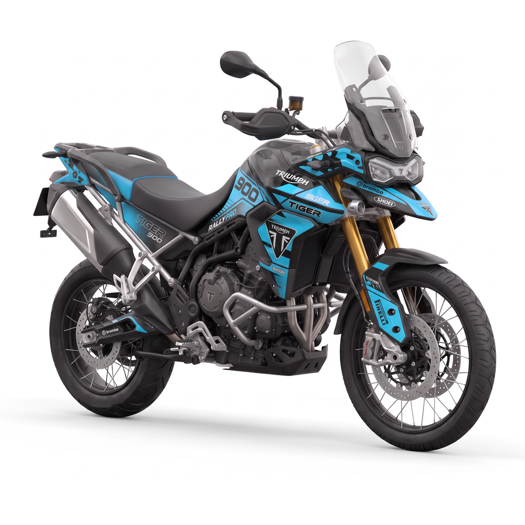 Kit Vinilos Triumph Tiger 900 Rally Pro (2020-2023) - Rally Cyan