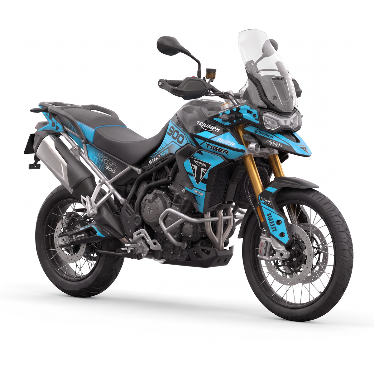 Kit Vinilos Triumph Tiger 900 Rally Pro (2020-2023) - Rally Cyan