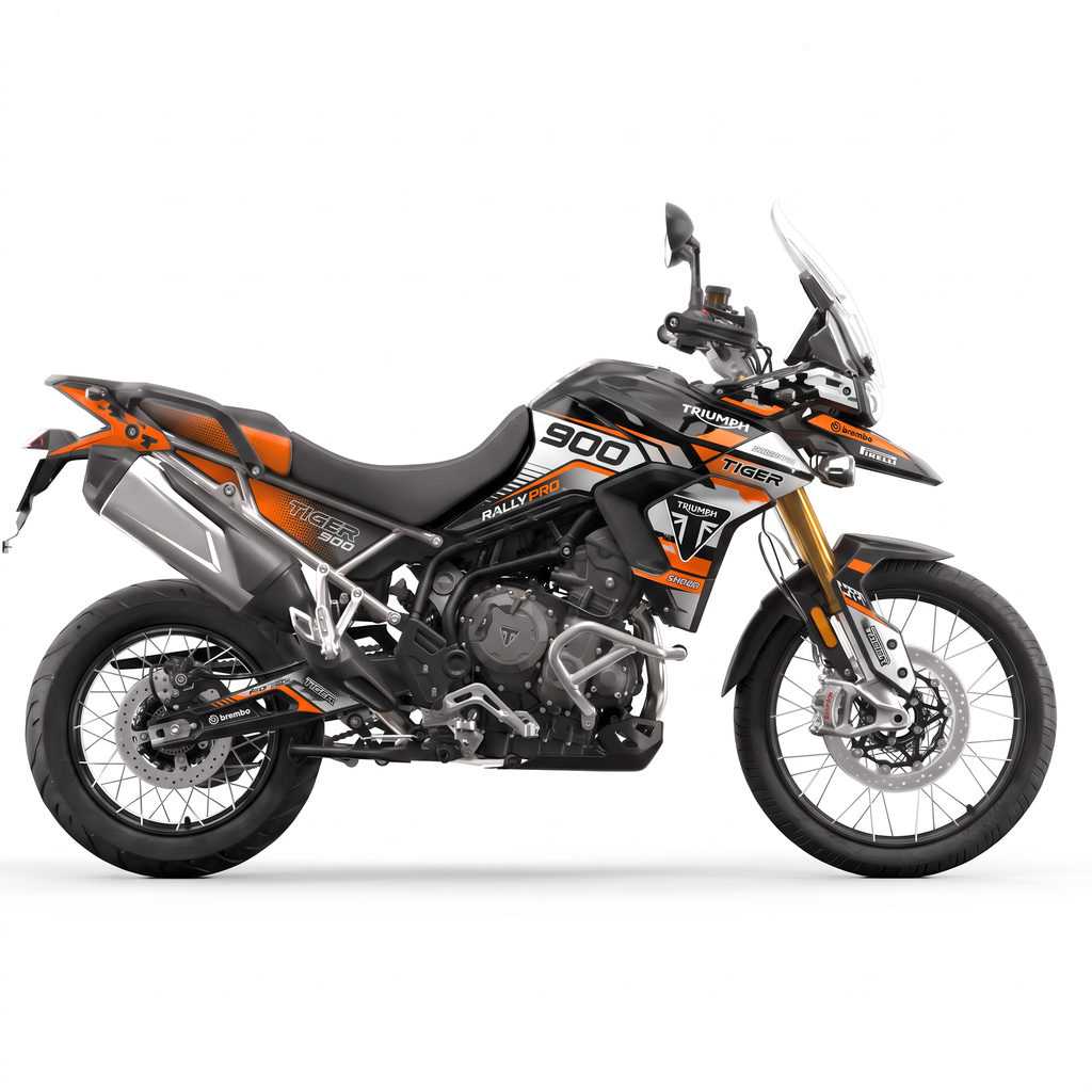 Kit adhesivos Triumph Tiger 900 Rally Pro (2020-2023) - Rally Orange