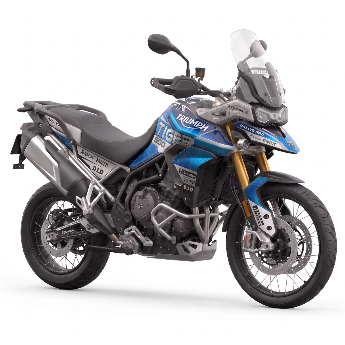 Kit Vinilos Triumph Tiger 900 Rally Pro (2020-2023) - Topo Blue