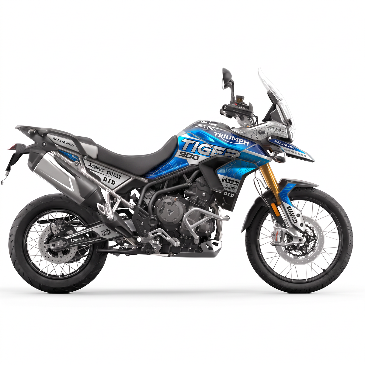Kit adhesivos Triumph Tiger 900 Rally Pro (2020-2023) - Topo Blue