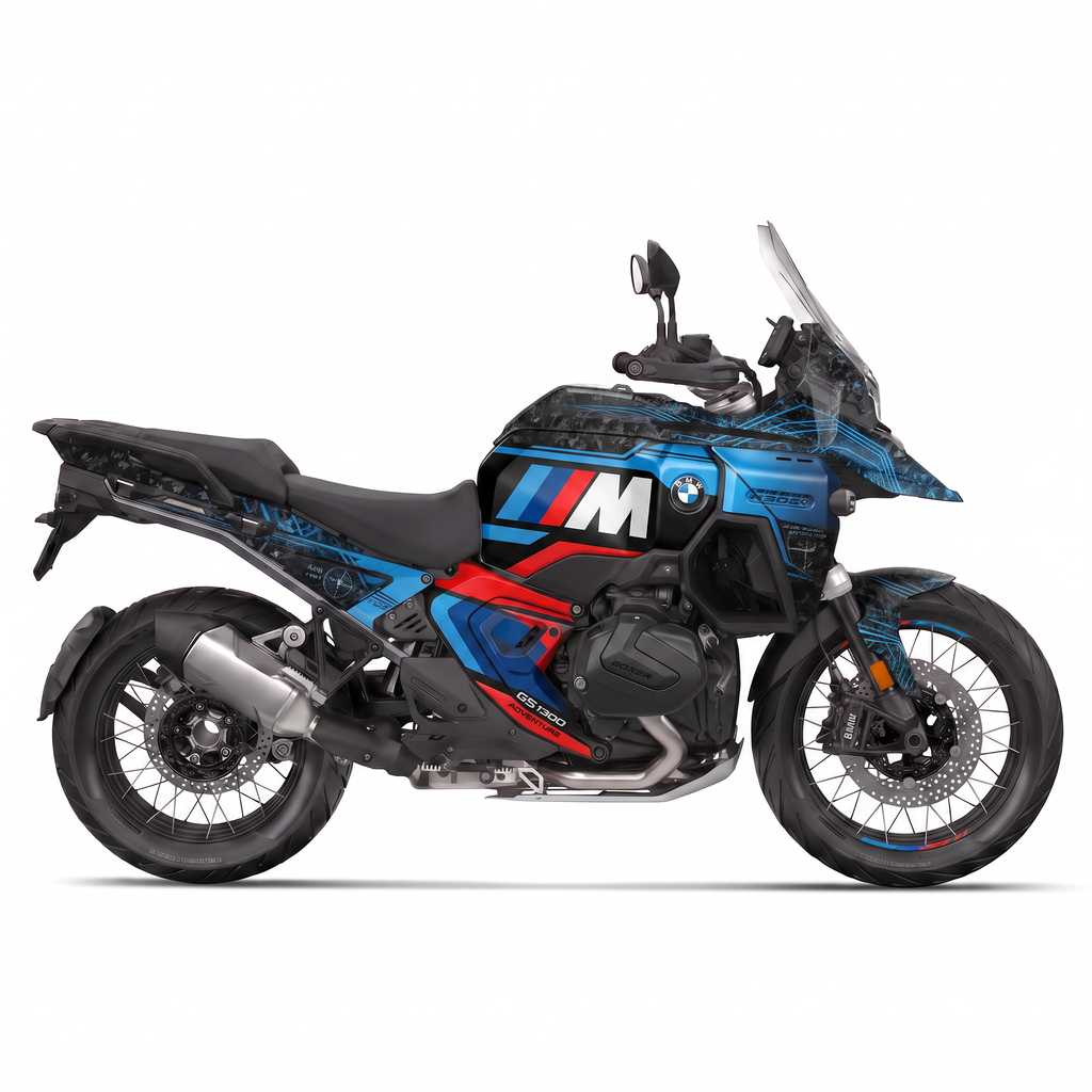 Vinilos BMW GS 1300 ADV (2024-2026) - Cyber Blue, vista lateral