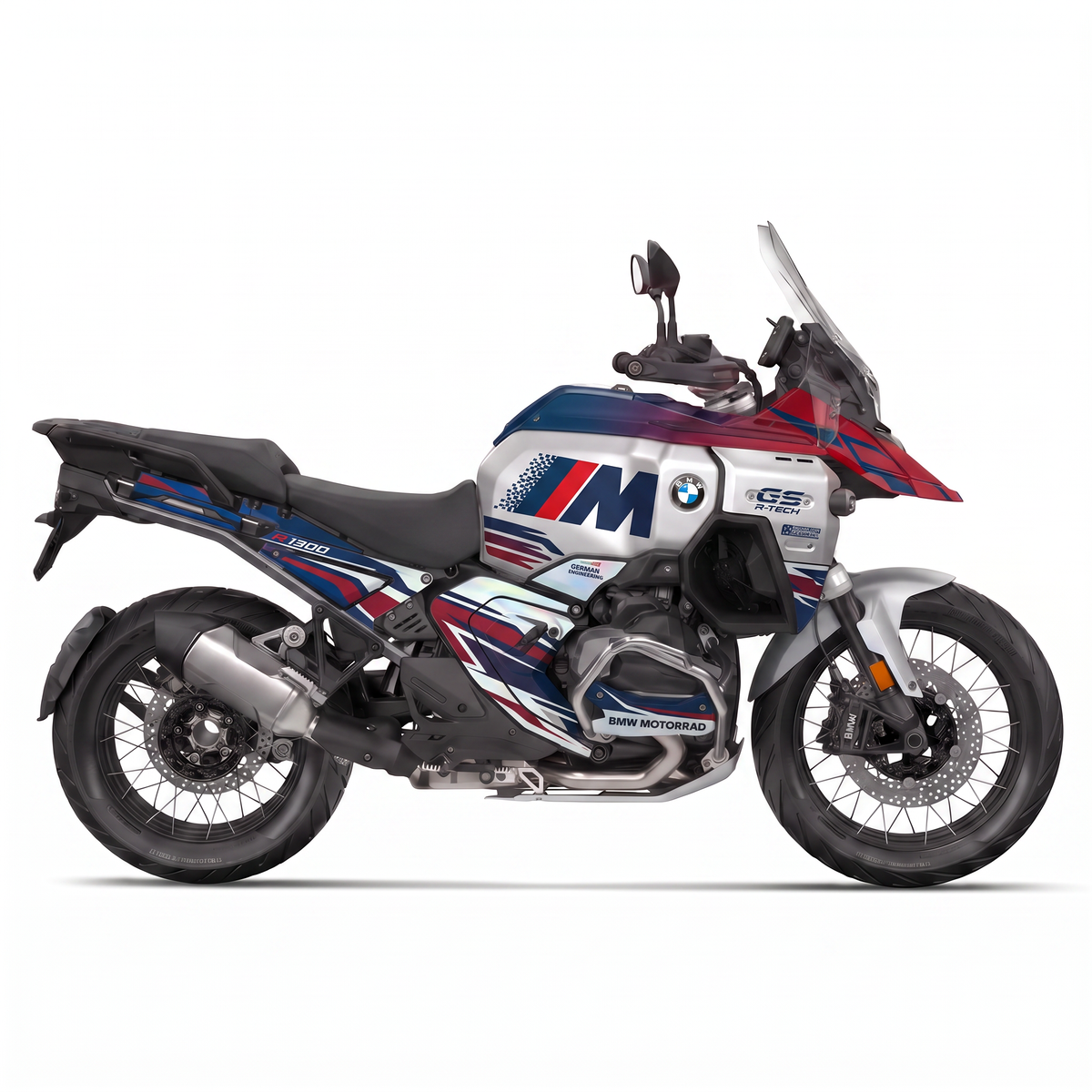 Vinilos BMW GS 1300 ADV (2024-2026) - R-Tech Silver, vista lateral