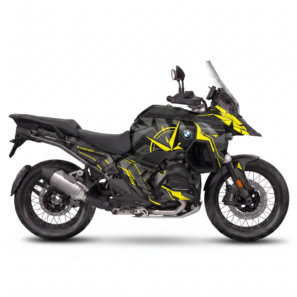 Vinilos BMW GS 1300 ADV (2024-2026) - Volt Yellow, vista lateral