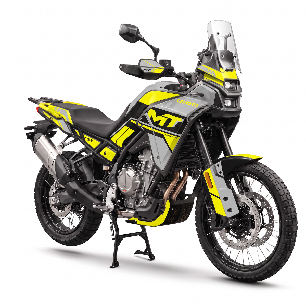 Kit adhesivos CFMOTO 450MT - Yellow, vinilo amarillo flúor sobre la trail