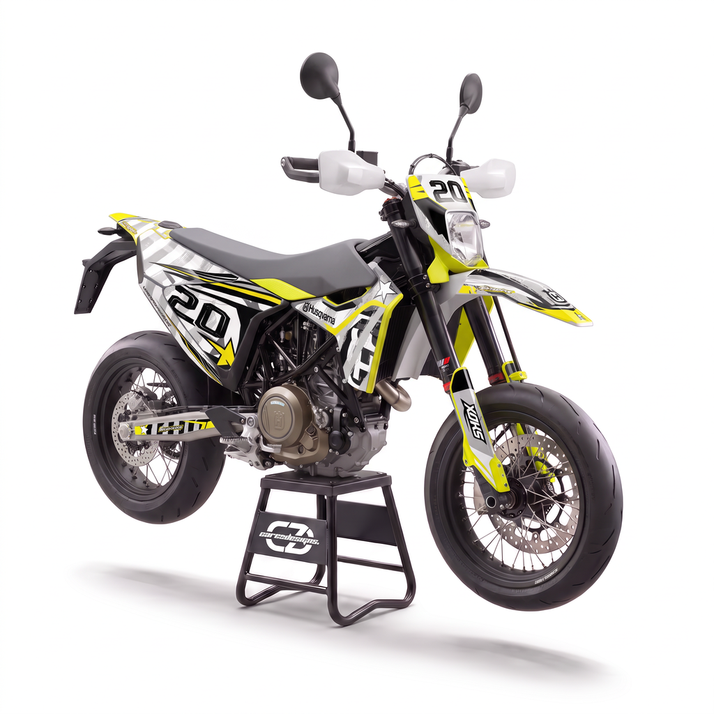 Kit Vinilos Husqvarna 701 Supermoto (2017-2025) - Amarillo y Gris