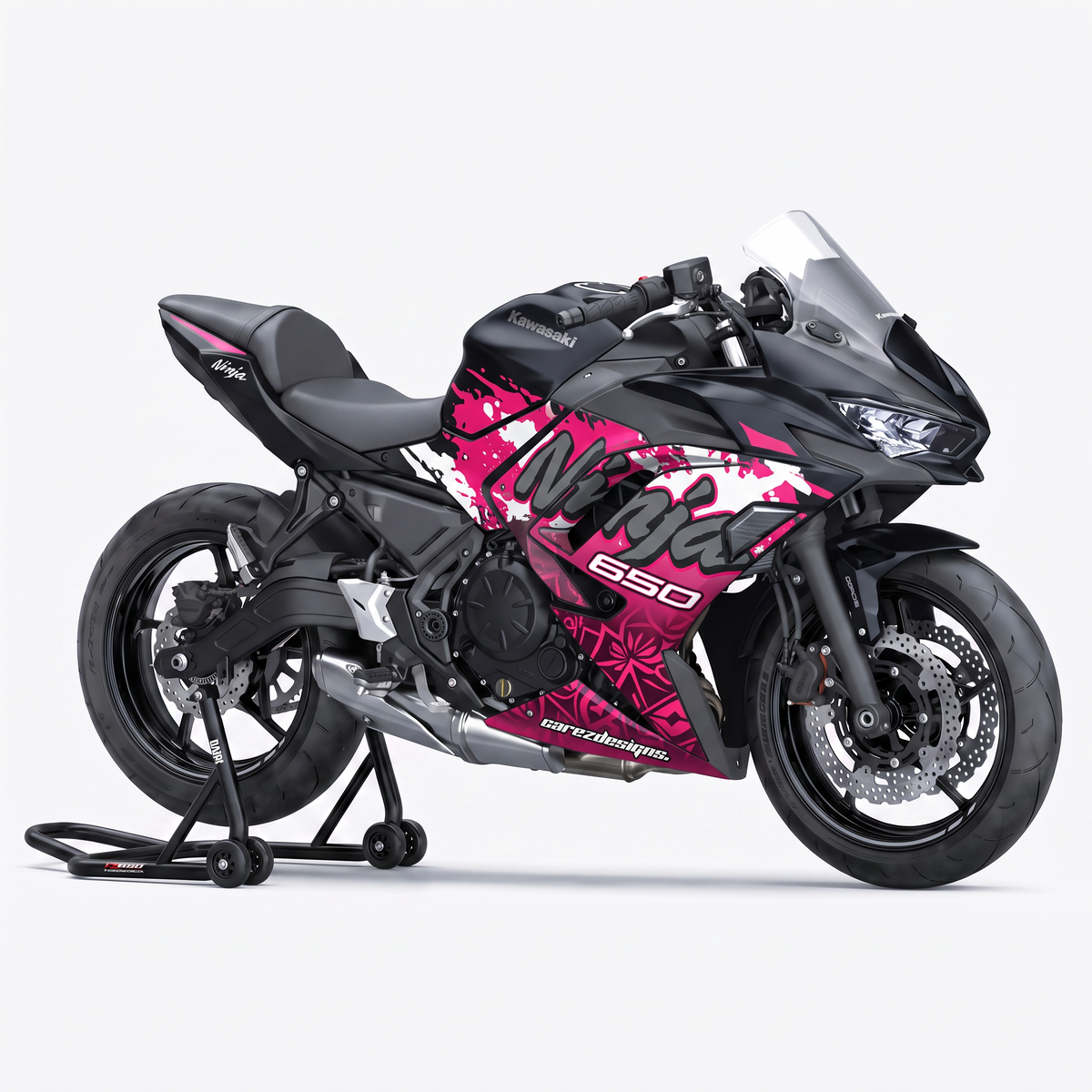 Kit adhesivos Kawasaki Ninja 650 (2018-2026) - Bloom Pink
