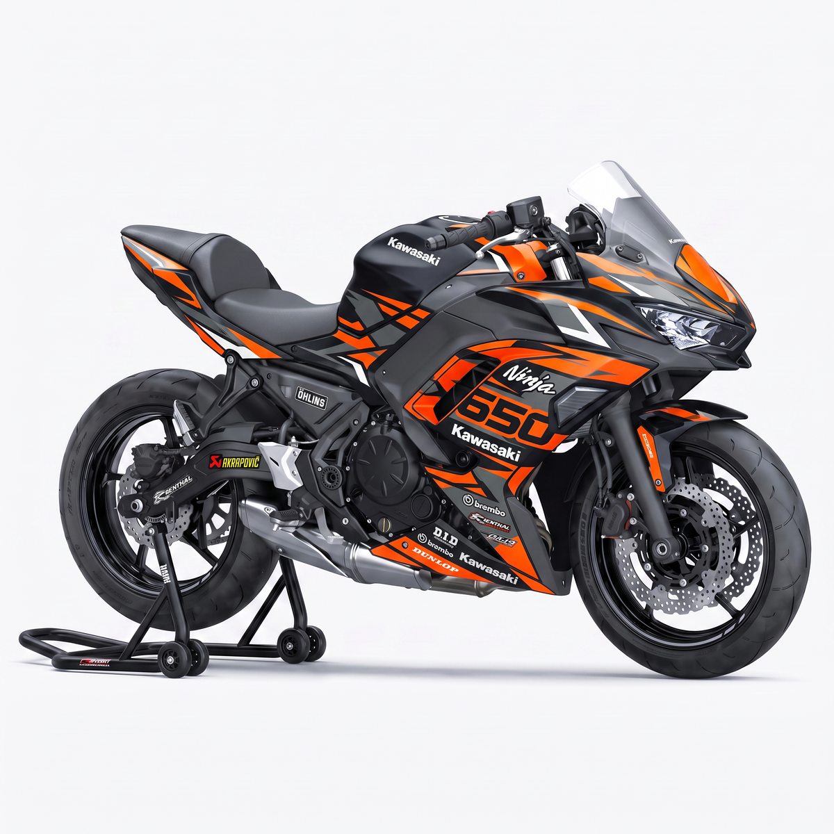 Kit adhesivos Kawasaki Ninja 650 (2018-2026) - Factory Orange