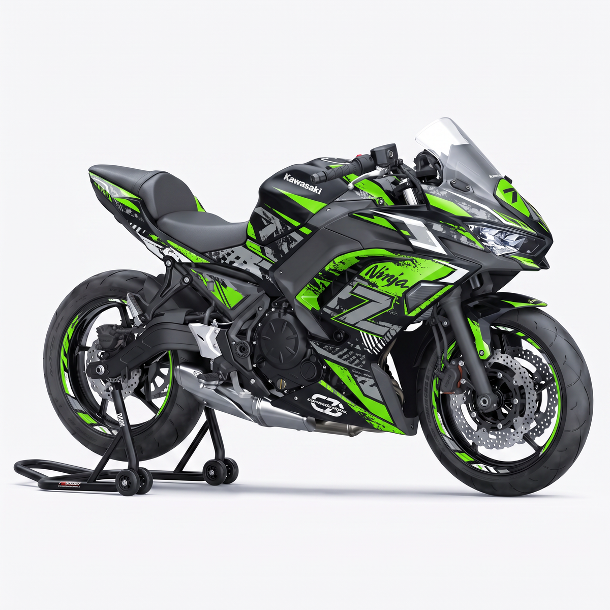 Kit adhesivos Kawasaki Ninja 650 (2018-2026) - Grunge Green